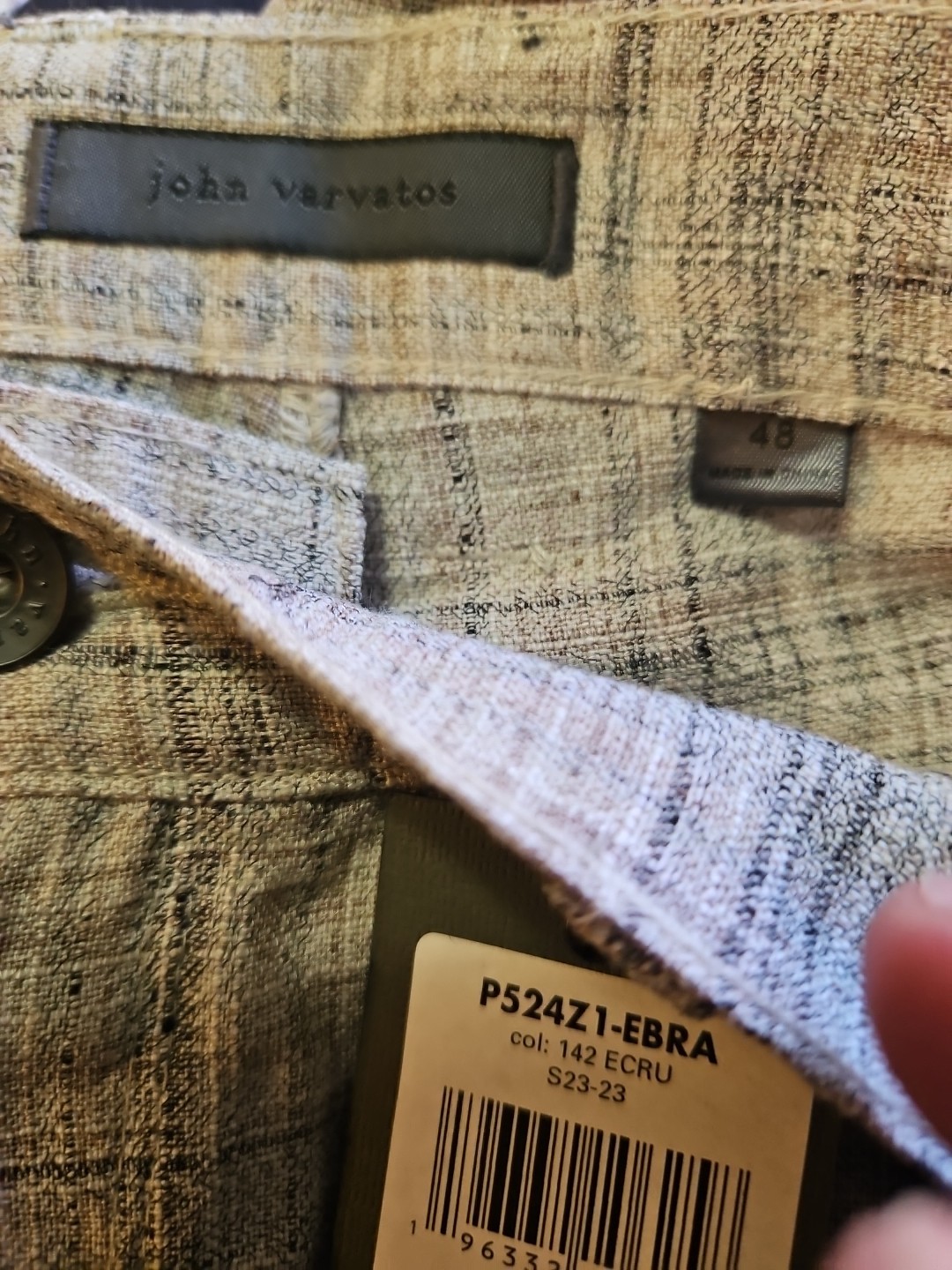 JOHN VARVATOS ANDERSON PANTS Sz 48 NEW NWT REG $348 Waist 30/Inseam 32