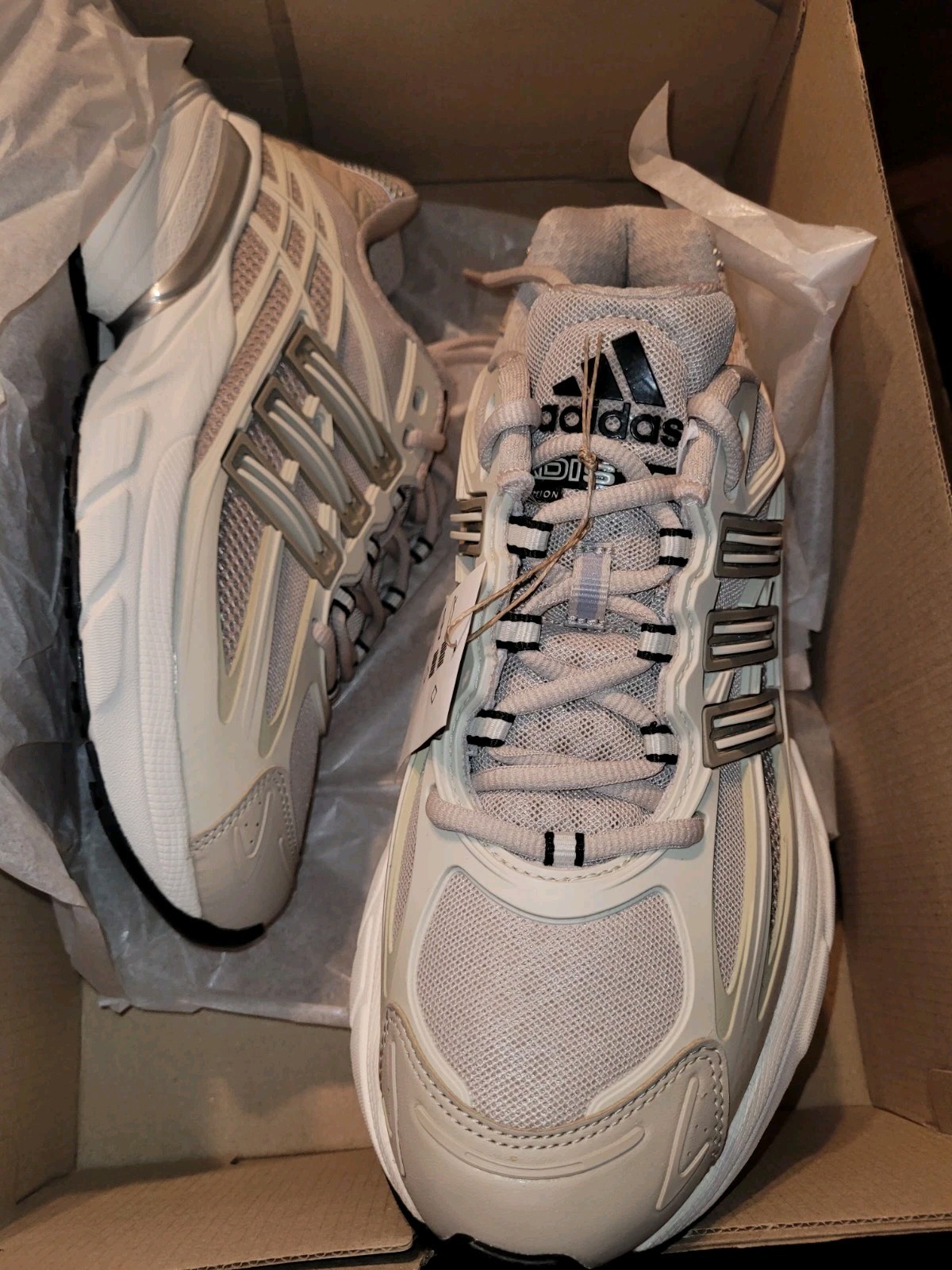 Adidas adistar XLG 2.0 Kl6670 Mens Sz 9 Aluminium/Wonder Beige/Off White🔥