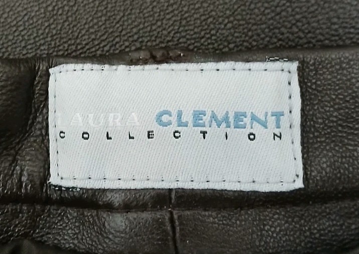 Laura Clement Collection Leather Pants Size 8 Dark Brown Real Sheep Skin Nappa