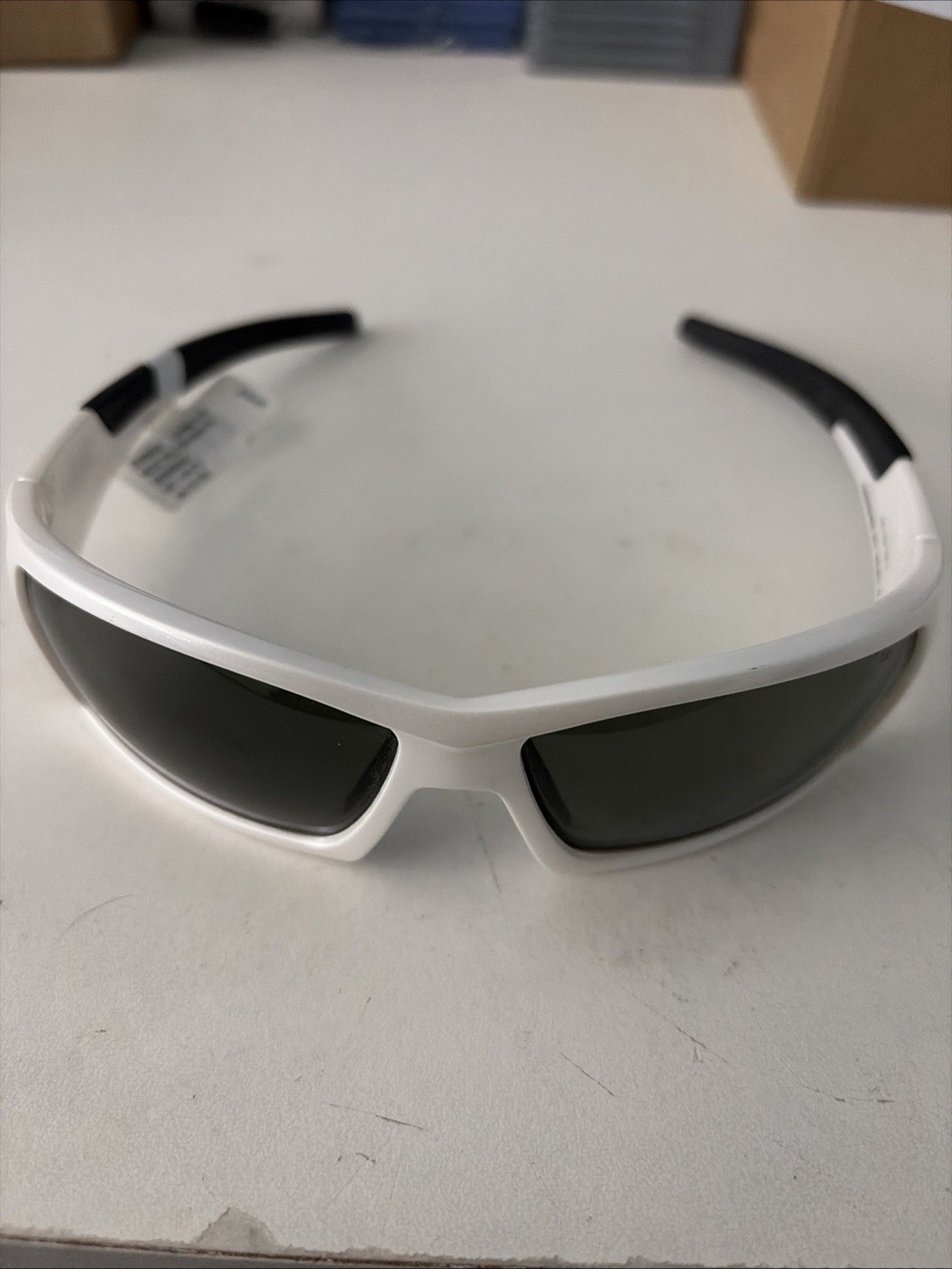 NWT DVX Next Wiley X Wrap white & black Polarized sunglasses MSRP $76