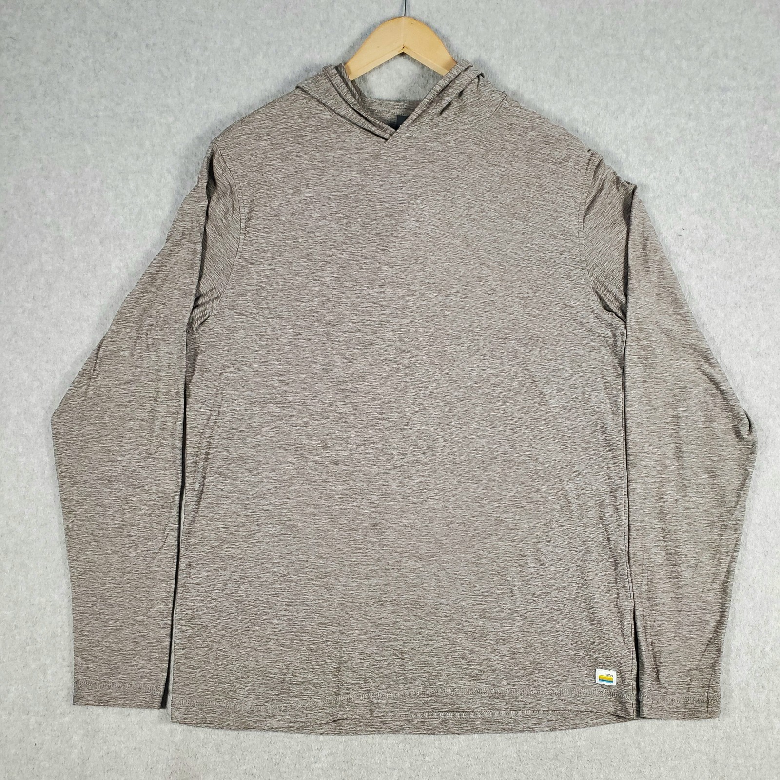 Vuori Strato Tech Hoodie Men’s Med Performance Lightweight Stretch Gray V1019