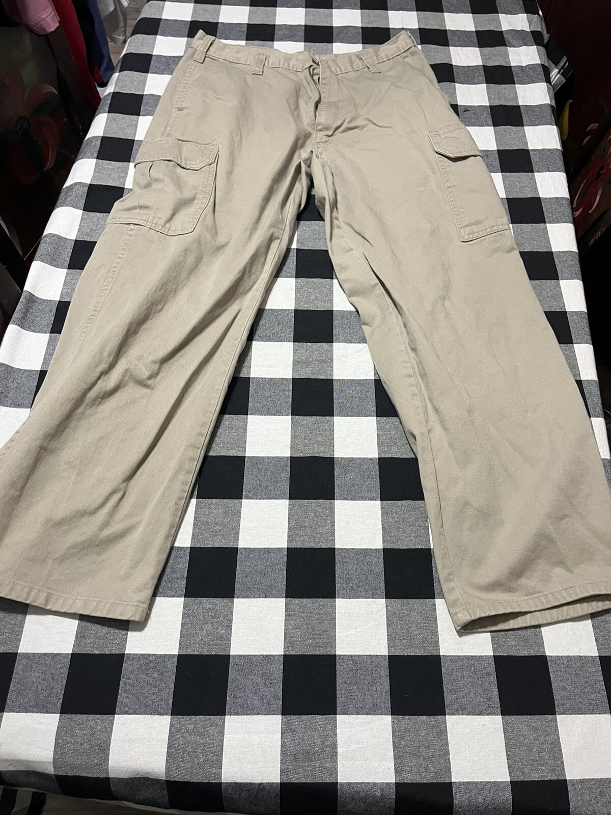 Mens Dickies Tan Pants 34×30 Carpenter Has Side Pockets Look At Pics For Quality