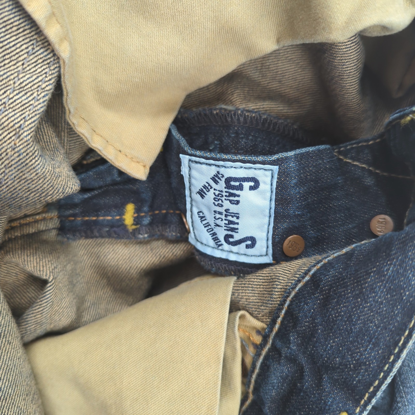 Gap 1969 Jeans Mens 34×34 Blue Low Rise Boot Cut Western Button Fly