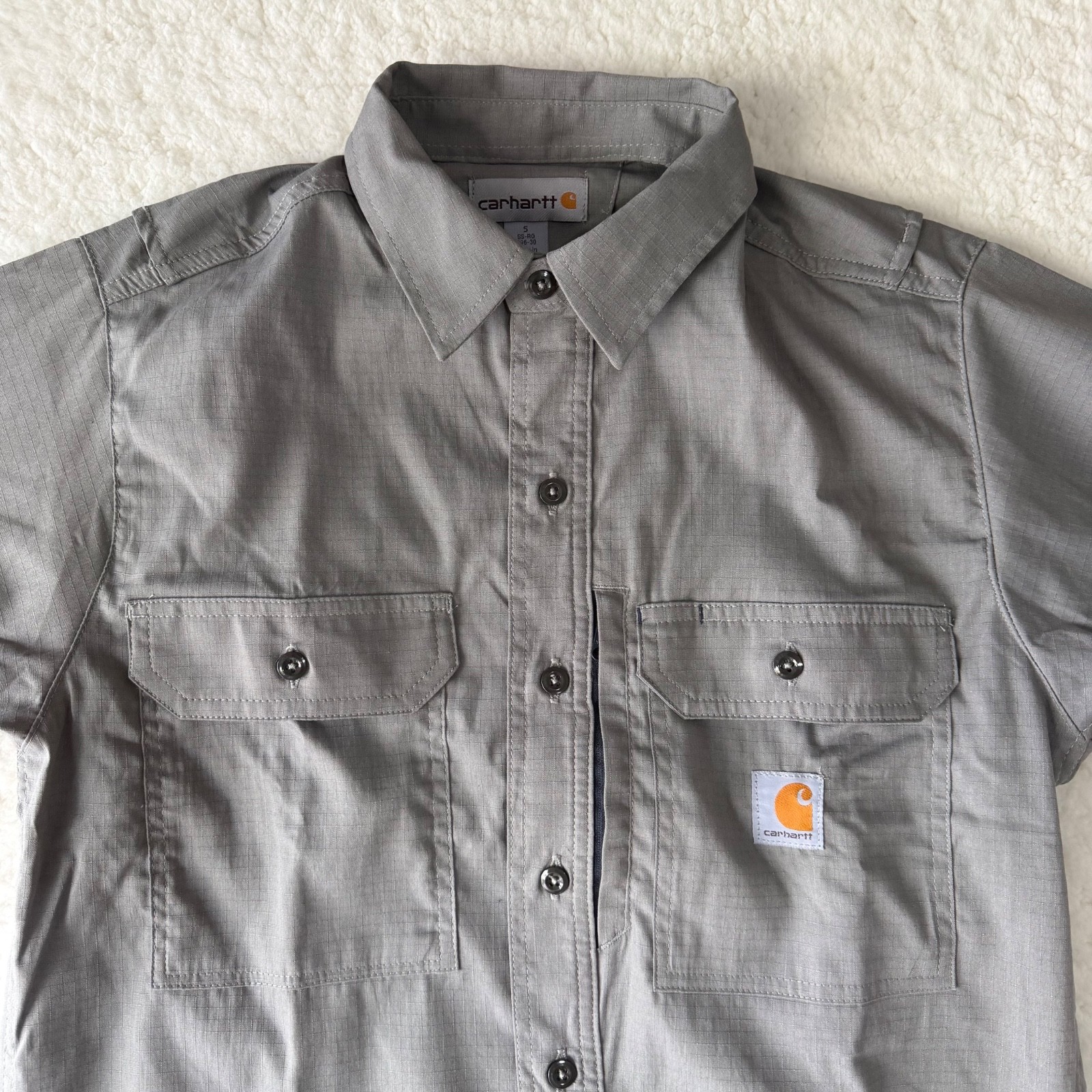 Mens Carhartt Long-Sleeve Button-Down Work Shirt