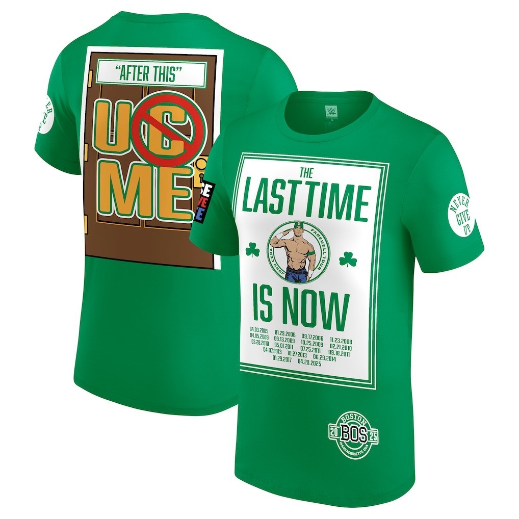 WWE Authentic John Cena Boston Massachusetts Celtics Shirt 2025 Farewell Tour