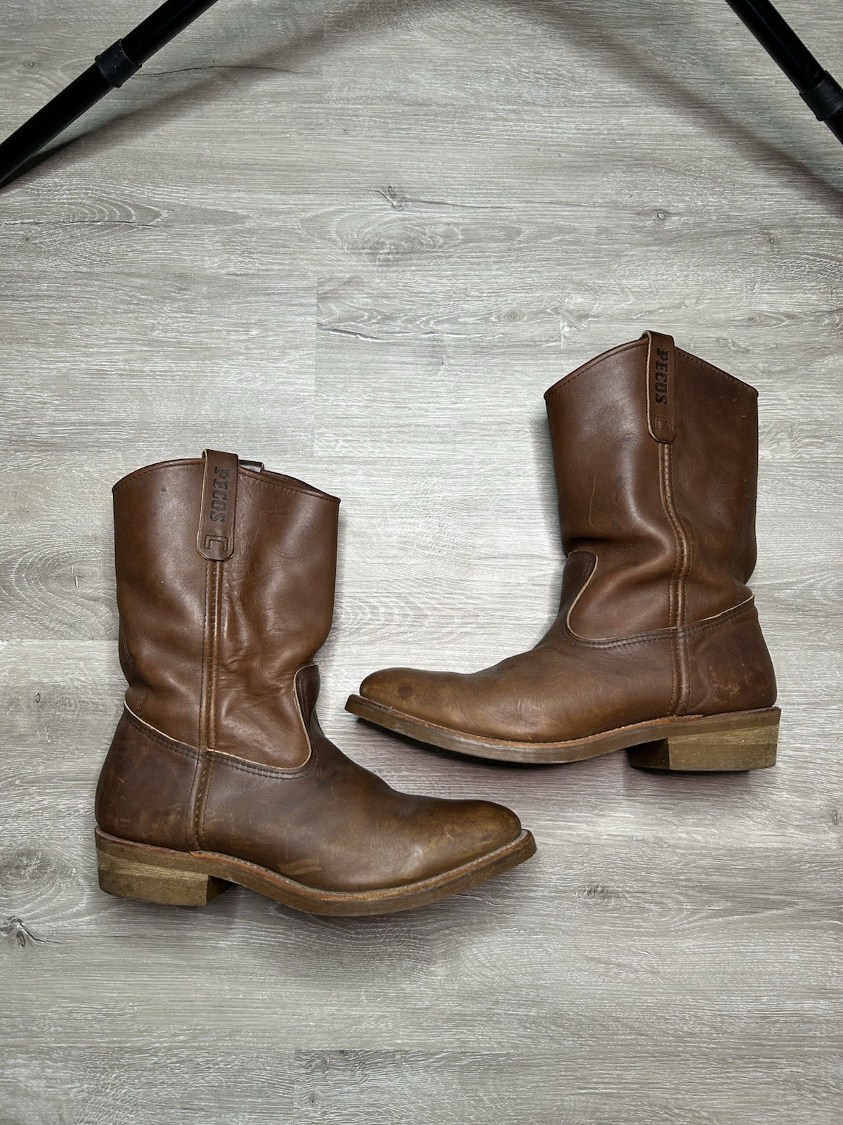 Red Wing Pecos 1155 Boots Mens 11 D Brown Leather Pull On Western Work USA