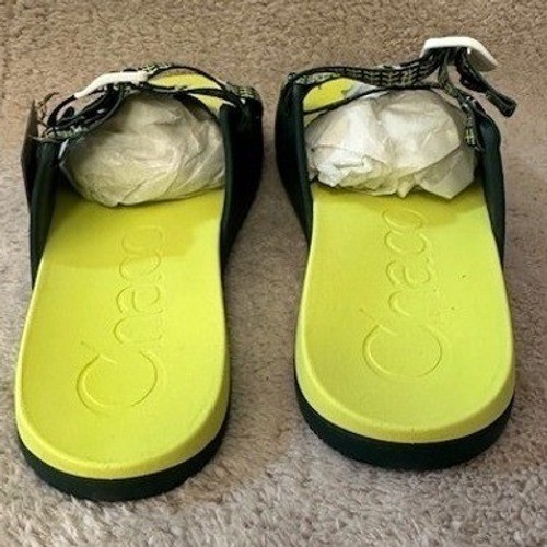 Chaco Mens Chillos Slide Public Lands Evergreen Sandals JCH198445 Green Lime 15