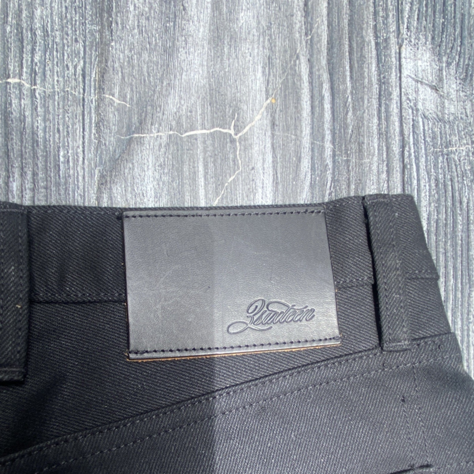 Left Field NYC Black Selvedge Denim Jeans Slim Straight Fit 5-Pocket 32W