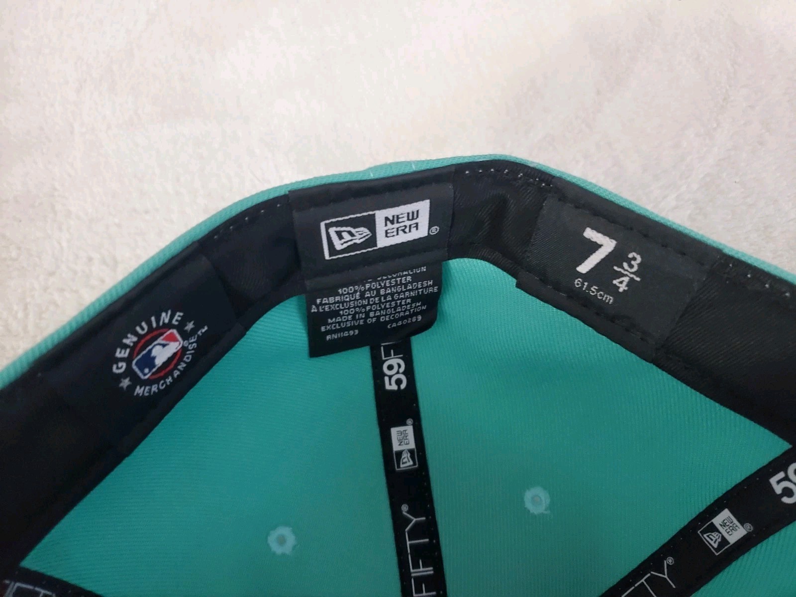 NEW ERA 59 FIFTY MLB NEW YORK YANKEES SEAFOAM GREEN FITTED MENS HAT SZ 7 3/4 NEW