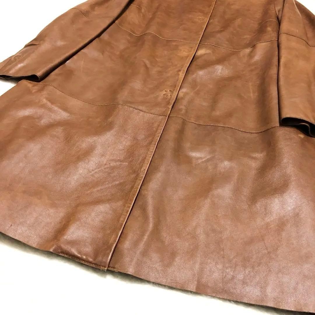 MAX MARA Womens Melting Lamb Leather Jacket Brown Coat Limited Edition Rare