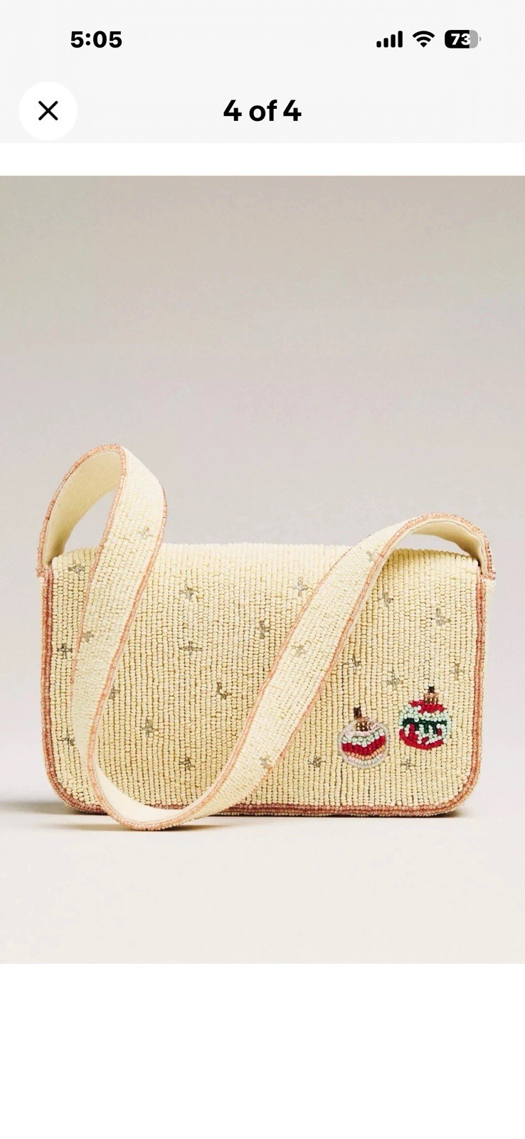 The Fiona Beaded Bag: Food & Drink Edition Plaid Martini Anthropologie NWT