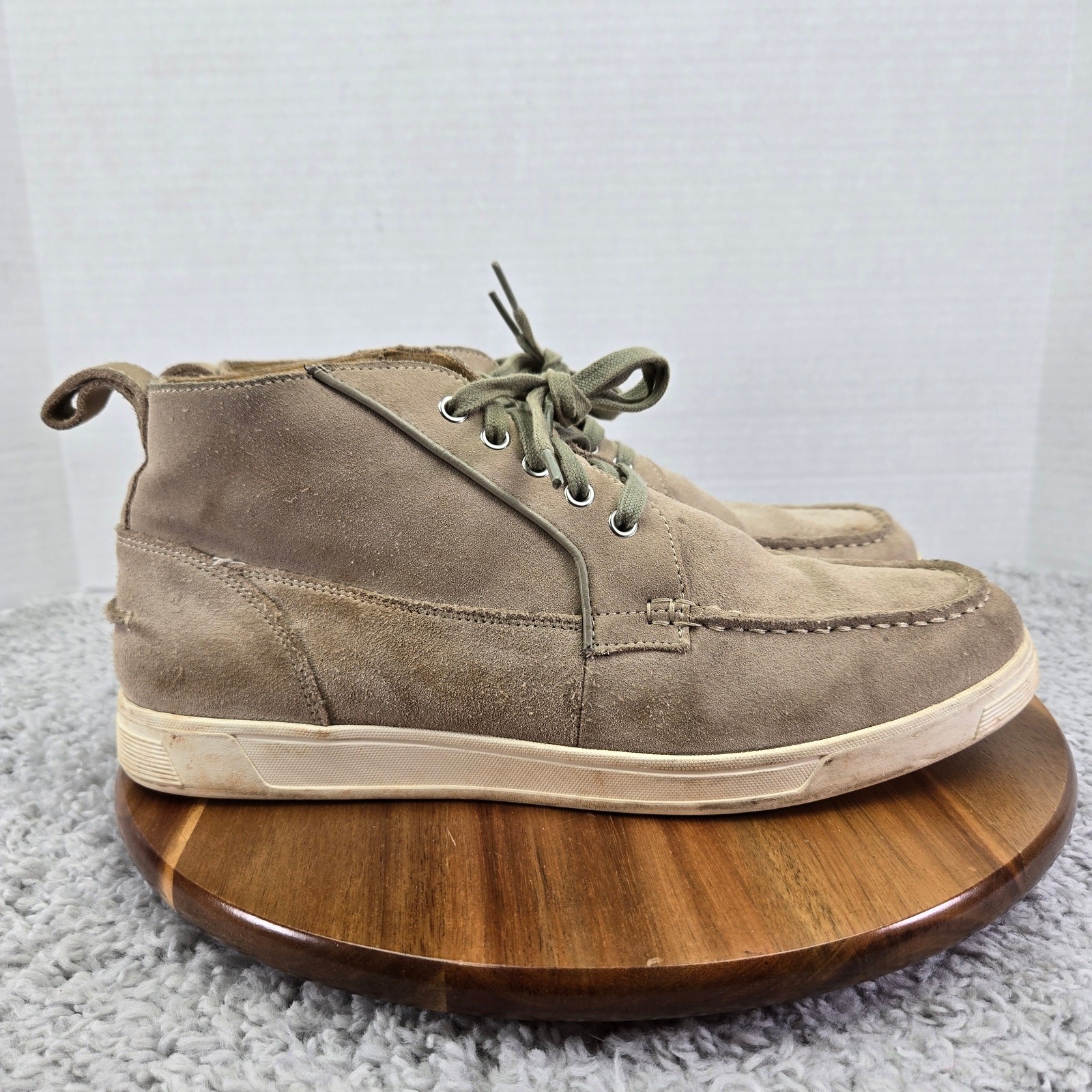 Cole Haan Mens 11M Tan Suede Leather Lace Up Moc Toe Casual Daily Chukka Boots
