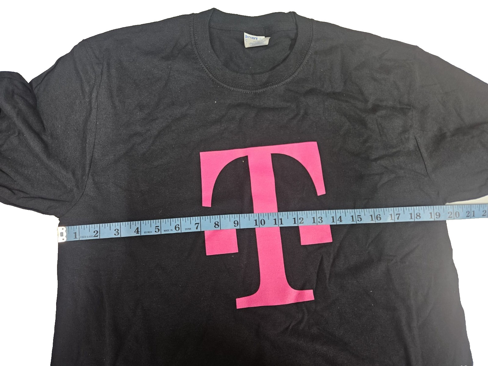 T-Mobile 100% Cotton Long Sleeve Black Pink Tshirt Size Medium New