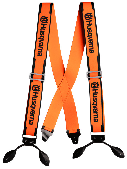 Genuine OEM Husqvarna 596280610 Orange Suspenders Button Leather Braces Straps