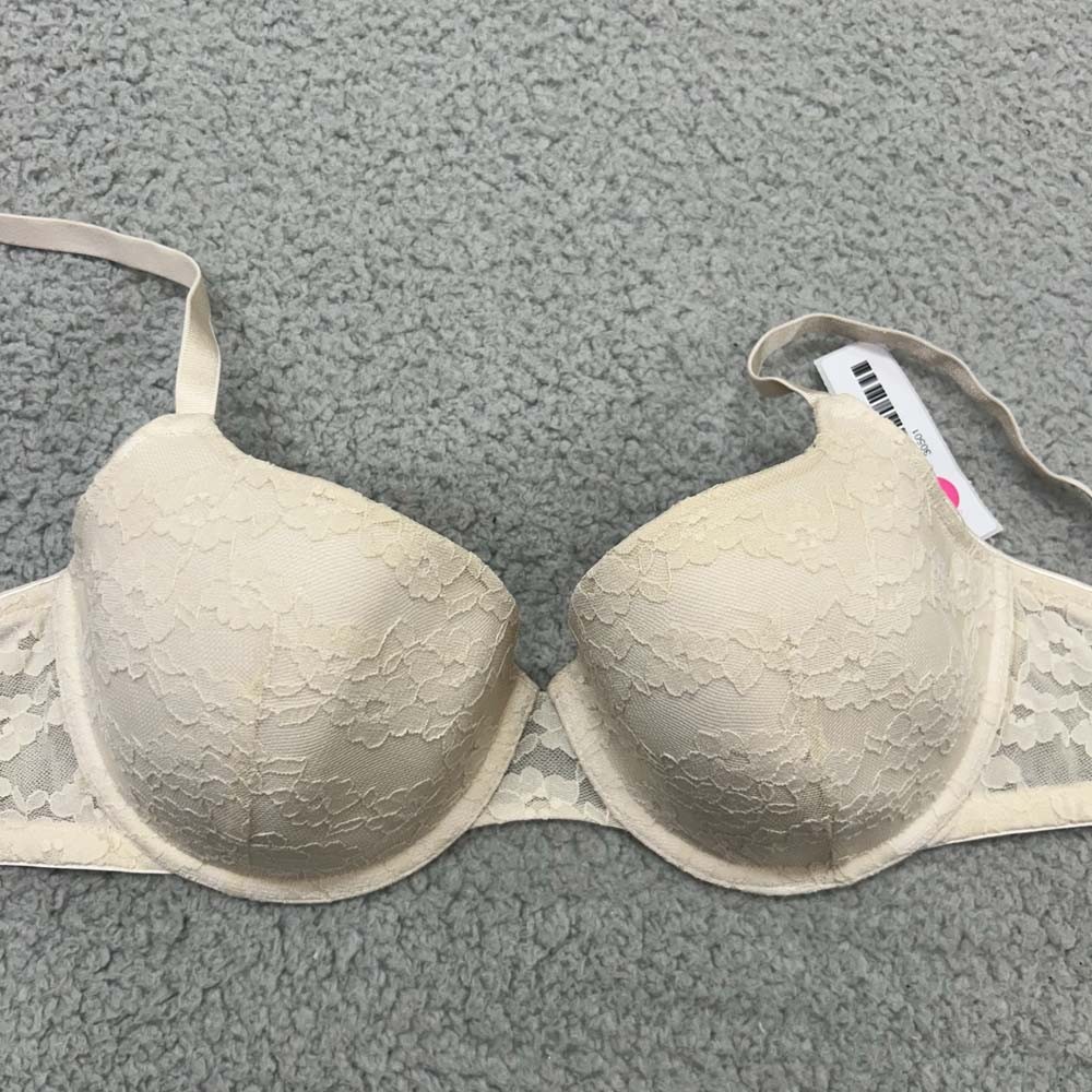 H&M Bra 38B Balconette Bra Lace White
