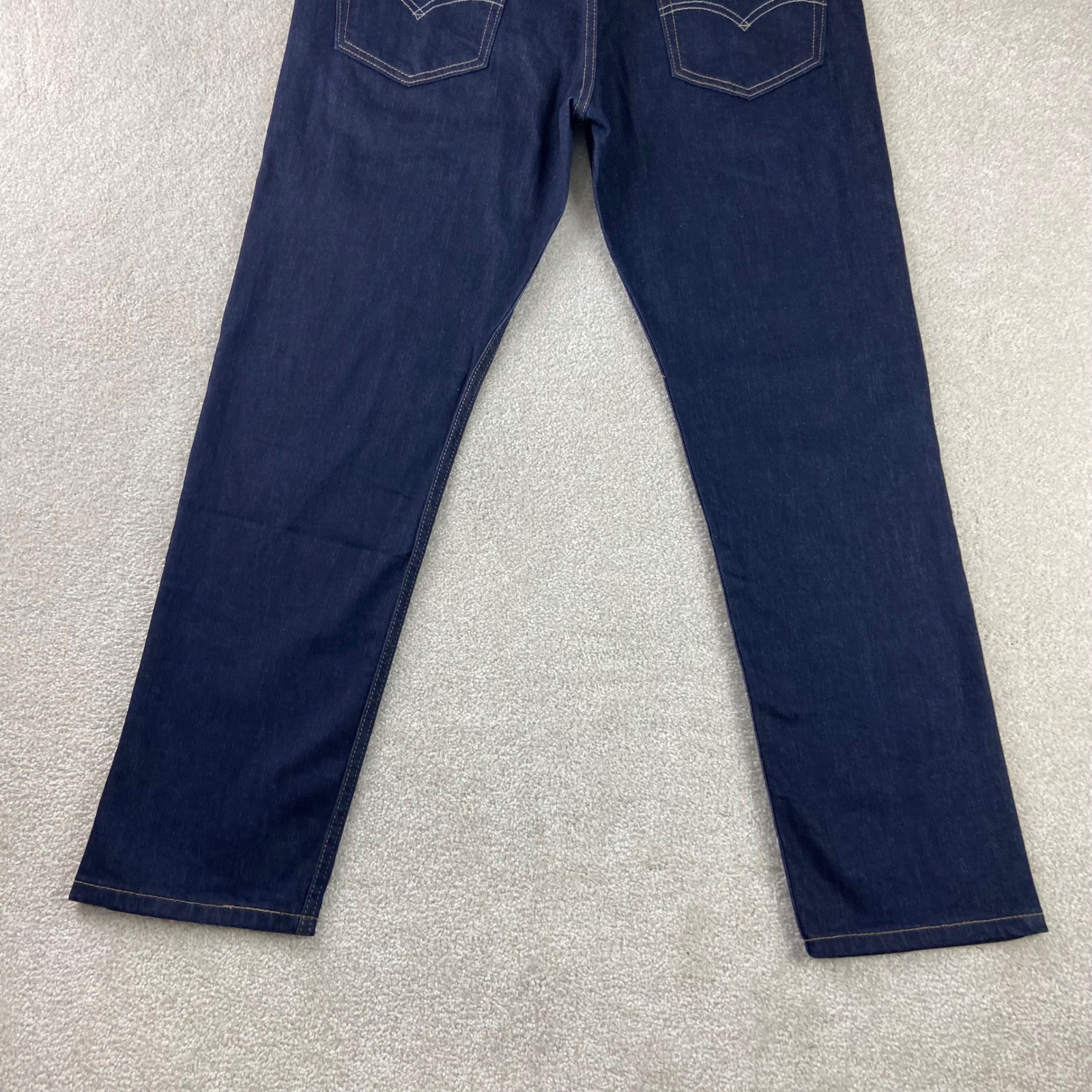 Levi’s 502 Regular Taper Mens 33×32 (Fits35x31) Dark Blue Stretch Denim Jeans