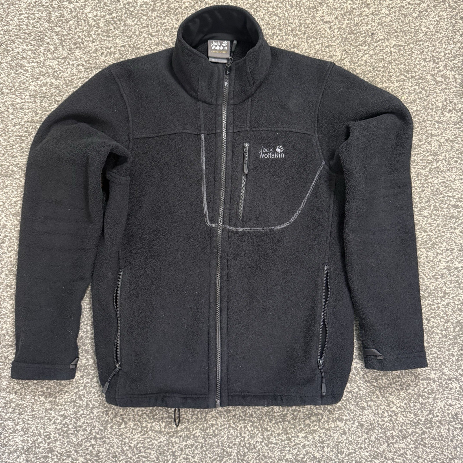Jack Wolfskin Size S Mens Black Nanuk 200 Fleece Full Zip Jacket 3 In 1 System