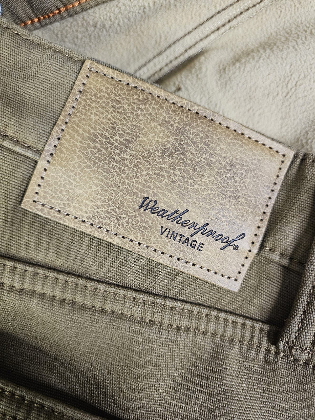 Weatherproof Vintage Men’s Fleece Lined Canvas Pants Brown 40×30