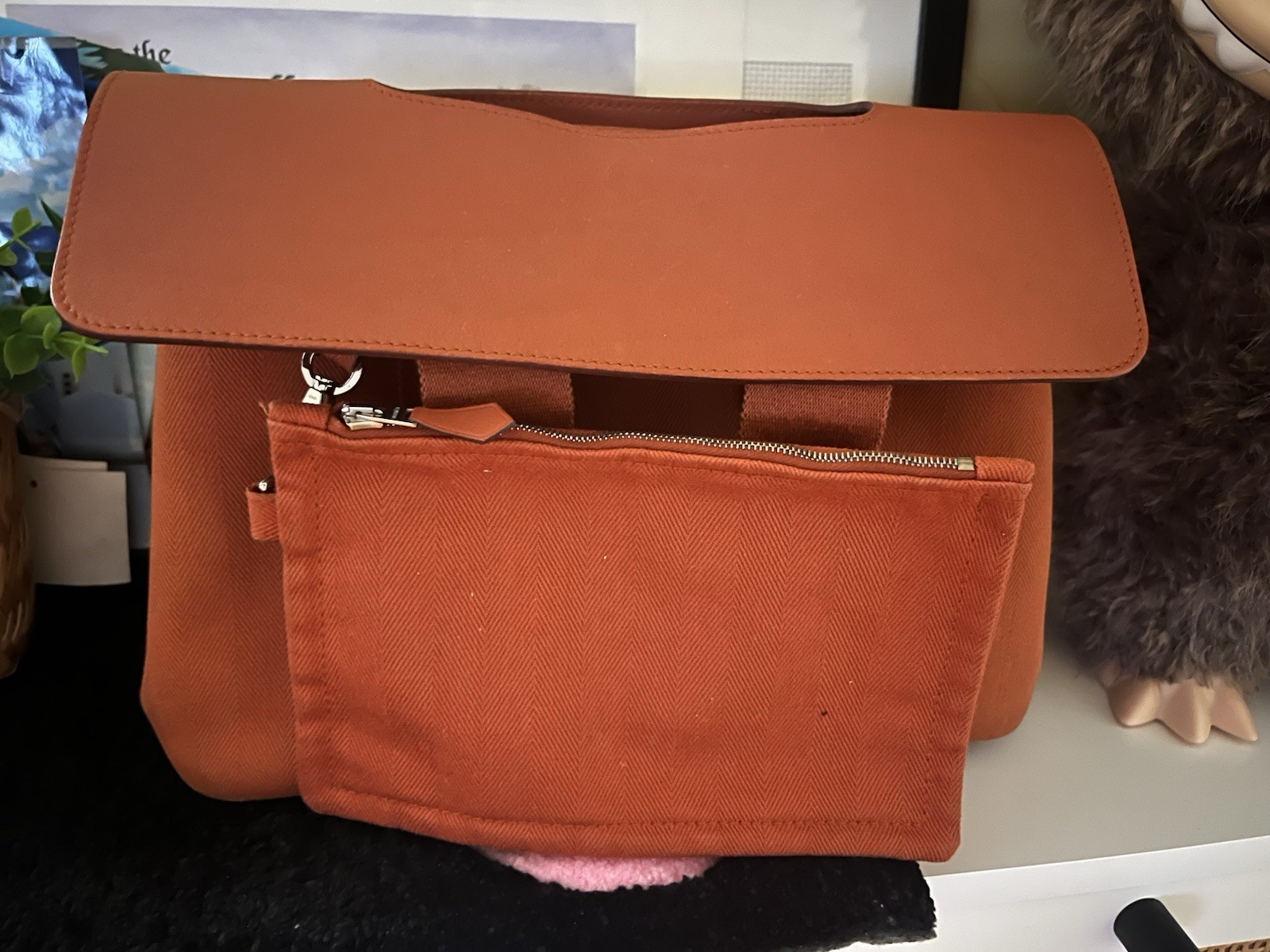 Hermes Valparaiso Bag Toile and Leather PM