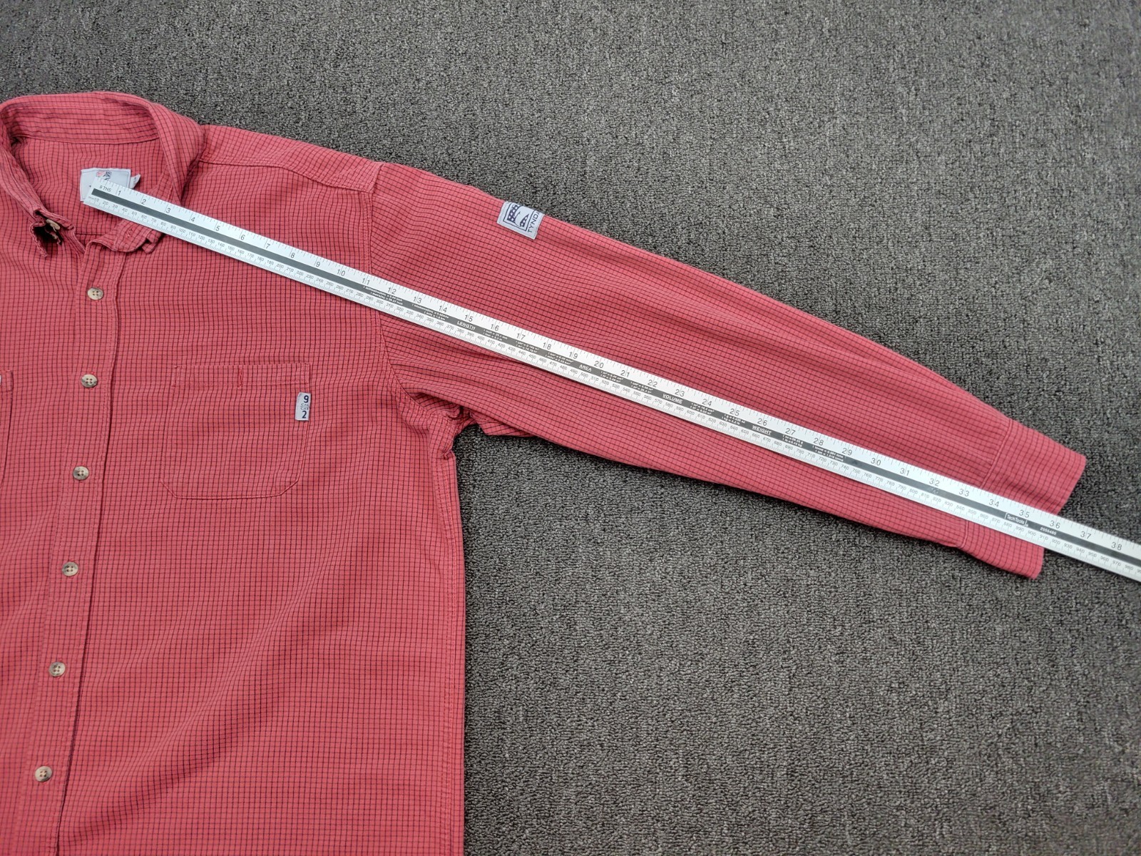 Tyndale FR Button Shirt Mens 2XLN Red Flame-Resistant CAT 2 ARC Rating 9.1 USA