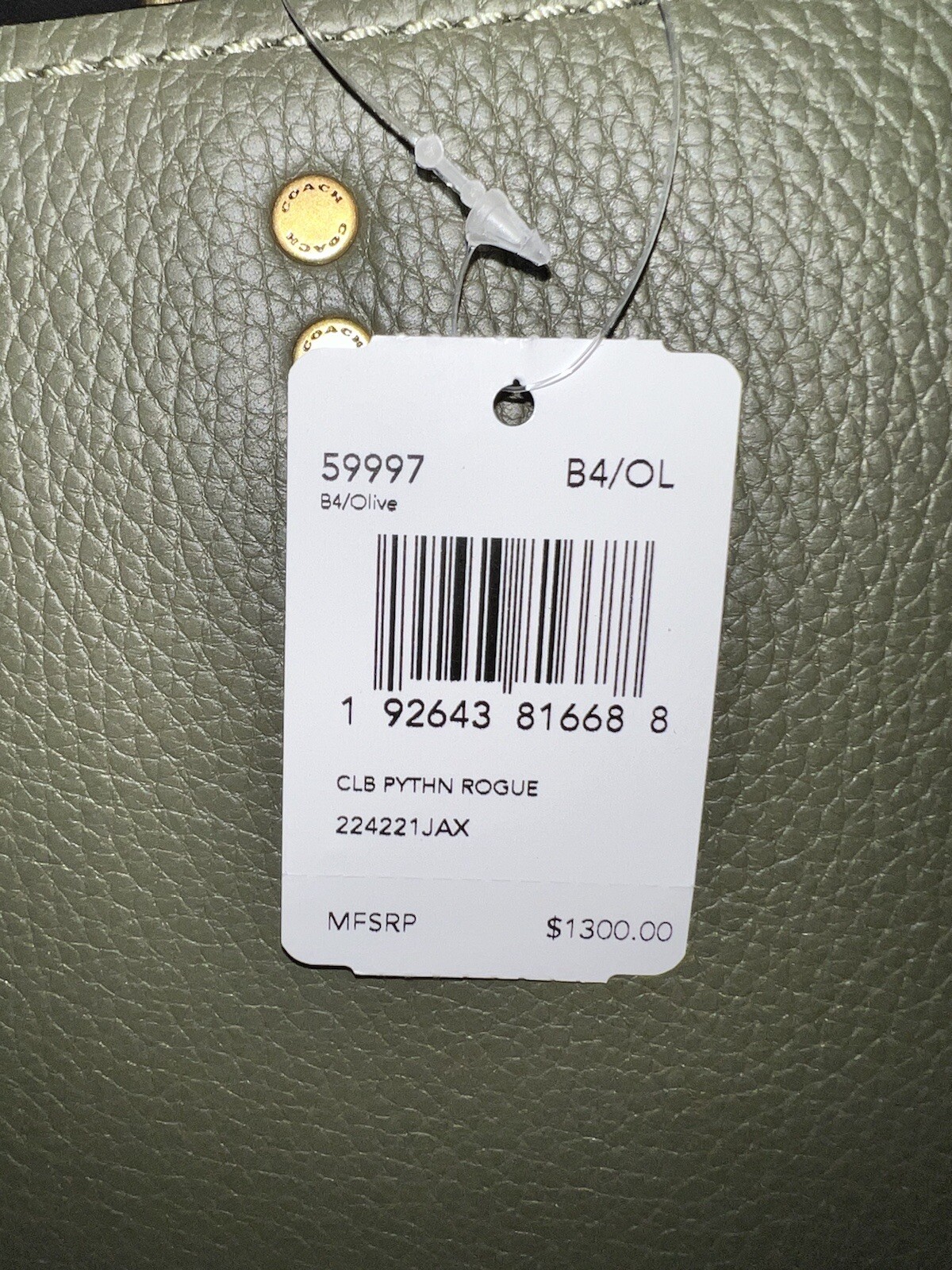 Coach 1941 MTO Rogue Bag In Colorblock With Snakeskin Detail, Style 59997, NWT!
