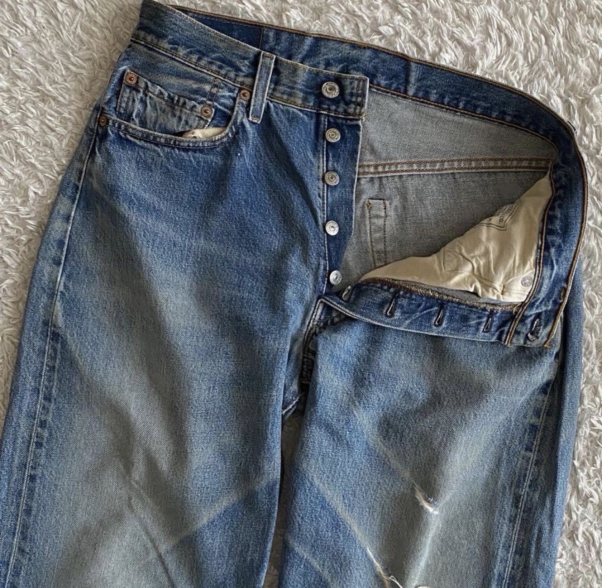 Levi’s 501 Vintage 70s Era Valencia Redline Selvedge Big E W33 L36 Indigo