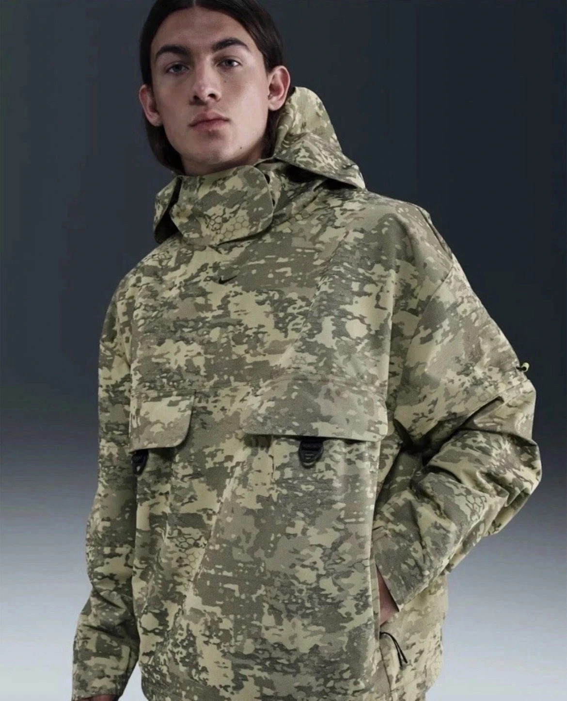 Nike Tech Woven CORDURA Jacket Camo IF8494-276 Men’s Size S Olive Black NWT