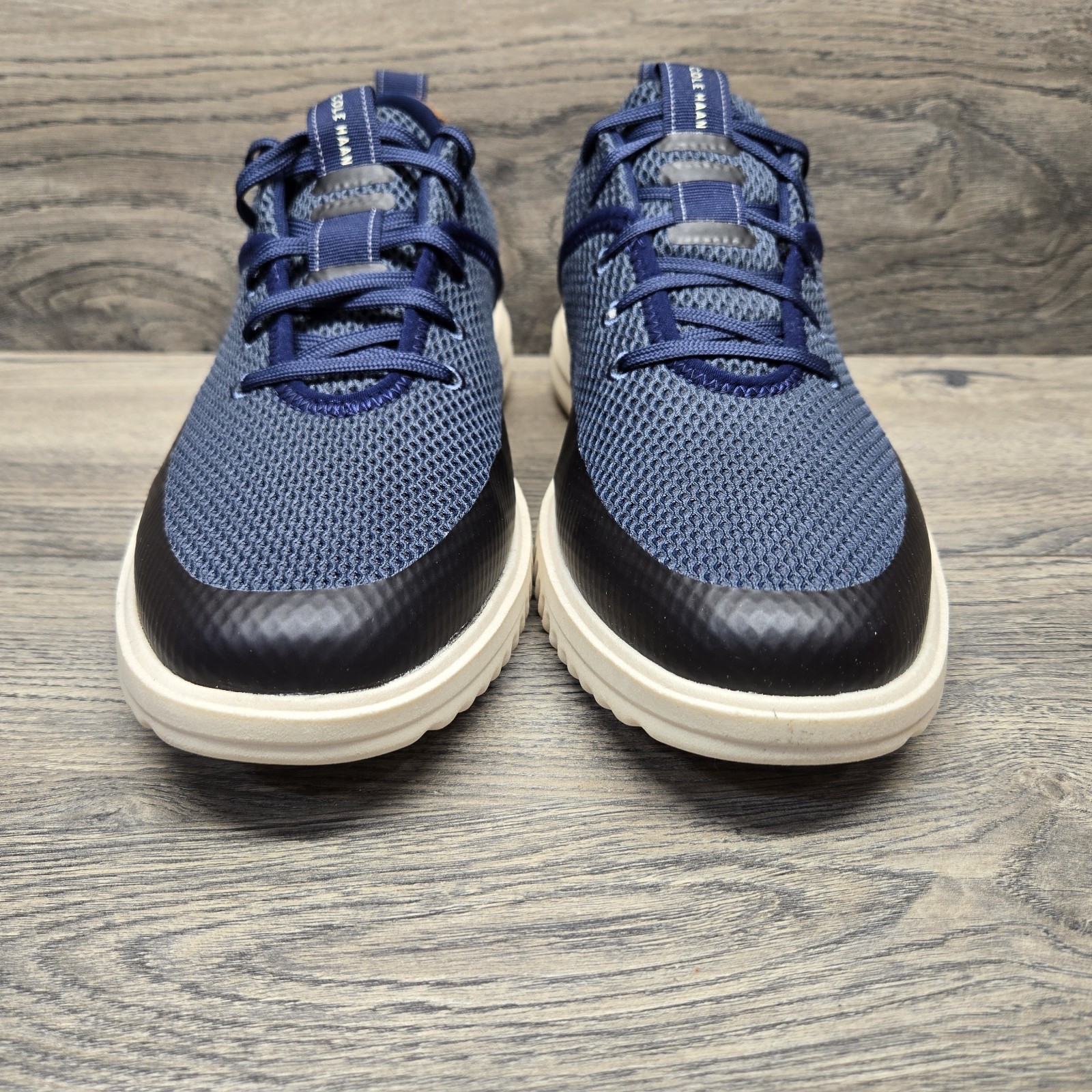 Cole Haan Grand+ Hybrid Sneakers Navy Blue Woven Leather Comfort Shoes Mens Size