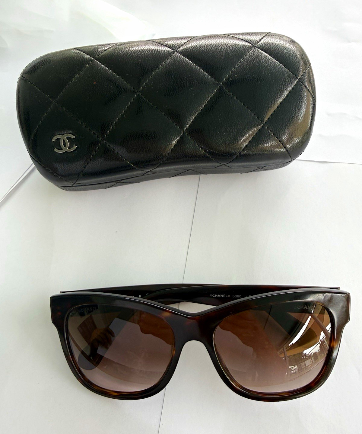 CHANEL Square Tortoise Sunglasses Brown Gradient