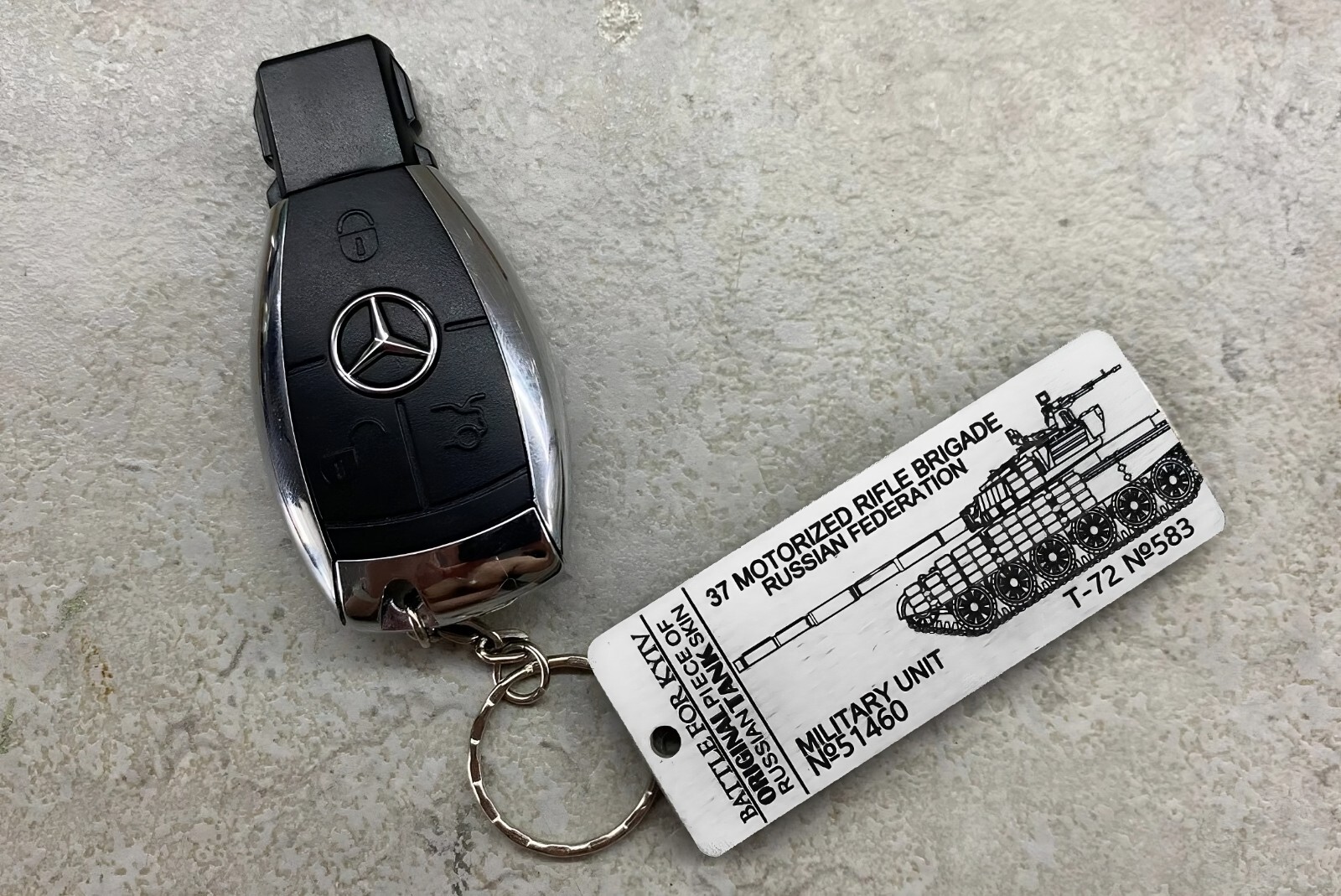 Crafted in Ukraine from Recycled Material, Engraved Custom Keychain, Metal Art