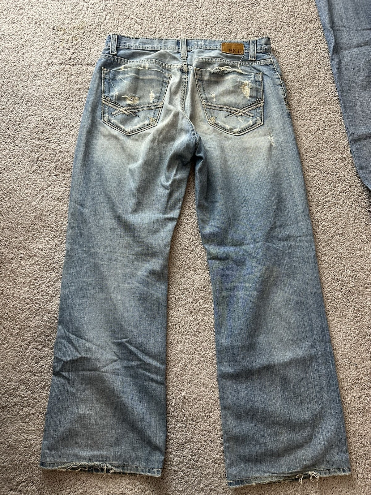 Buckle BKE 2 Pair Jeans Men 32×31 Blue Marshall Denim Pant Washed Out Faded