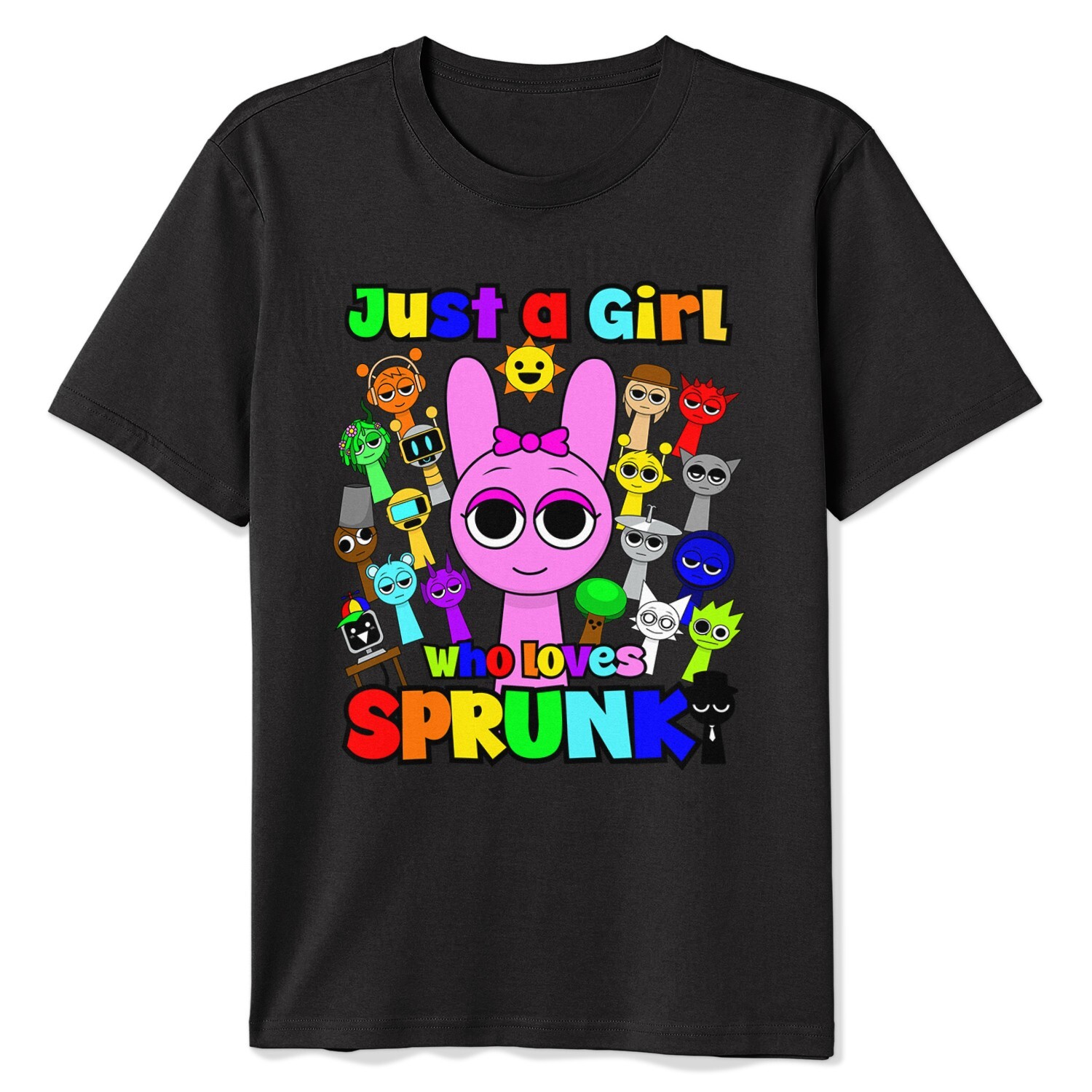 Sprunki Pinki Just a Girl who loves Sprunki T-Shirt Sprunki Youth Kids Shirt