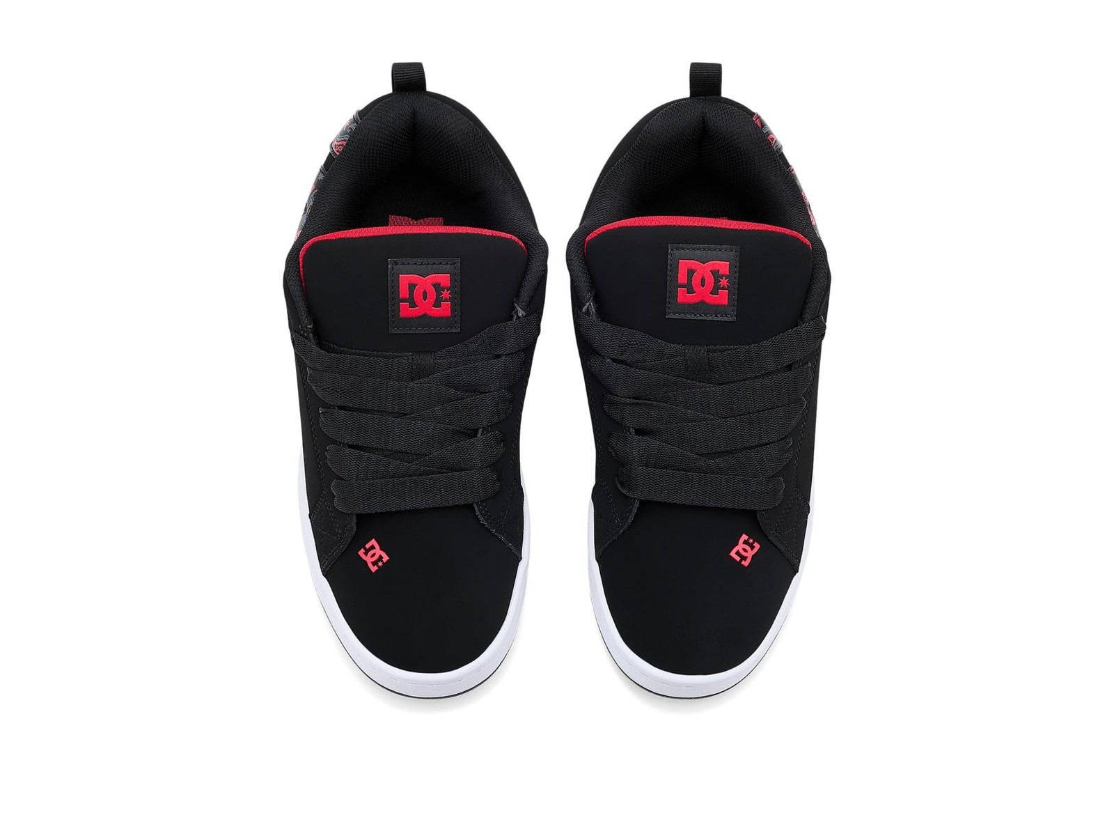 DC SHOES COURT GRAFFIK BK/GY/RD PRT (MENS) BLACK/GREY/RED