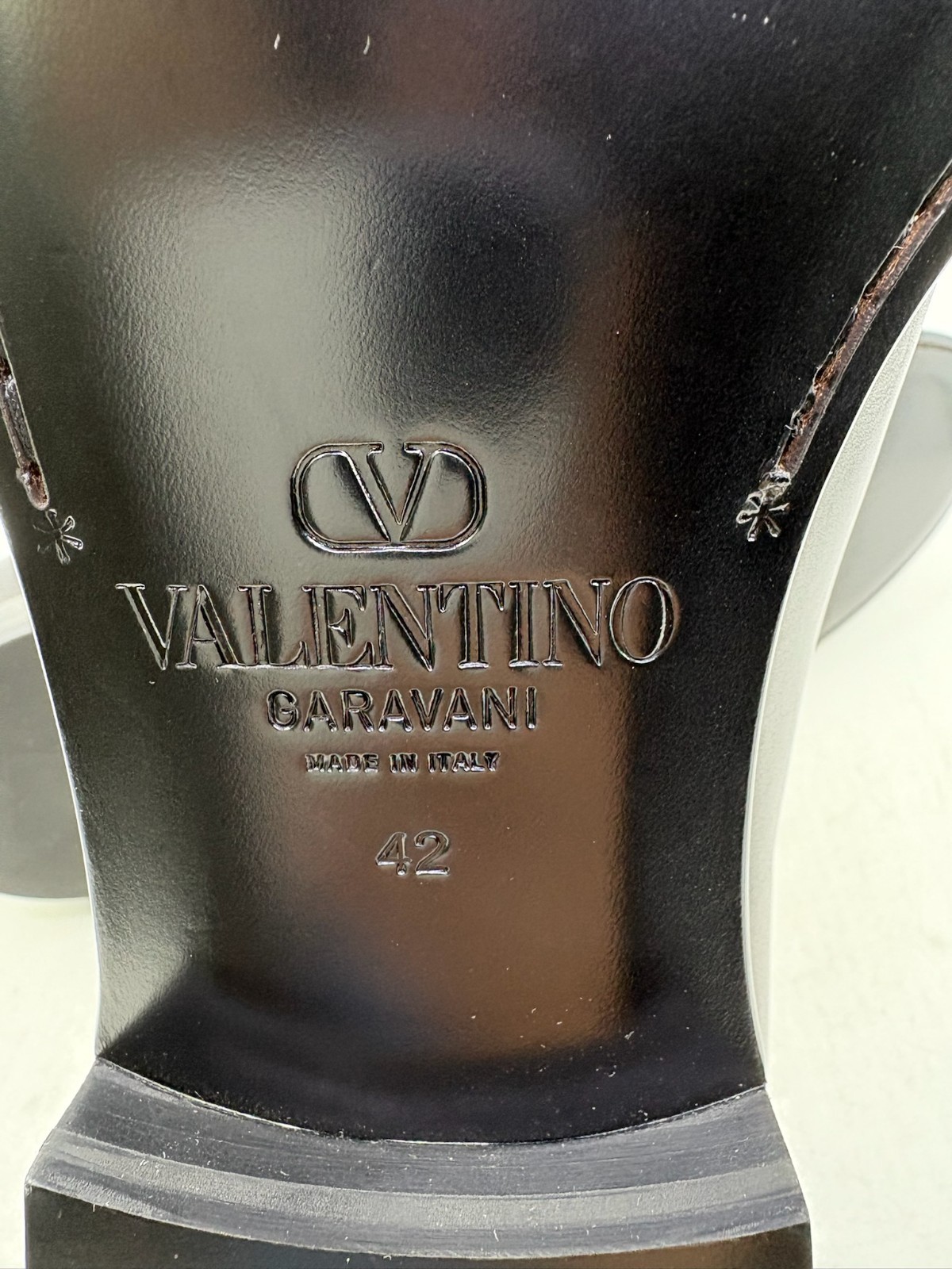 NIB Valentino Garavani Vlogo Penny Loafer Shoes Leather Black Mens EU 42/ US 9