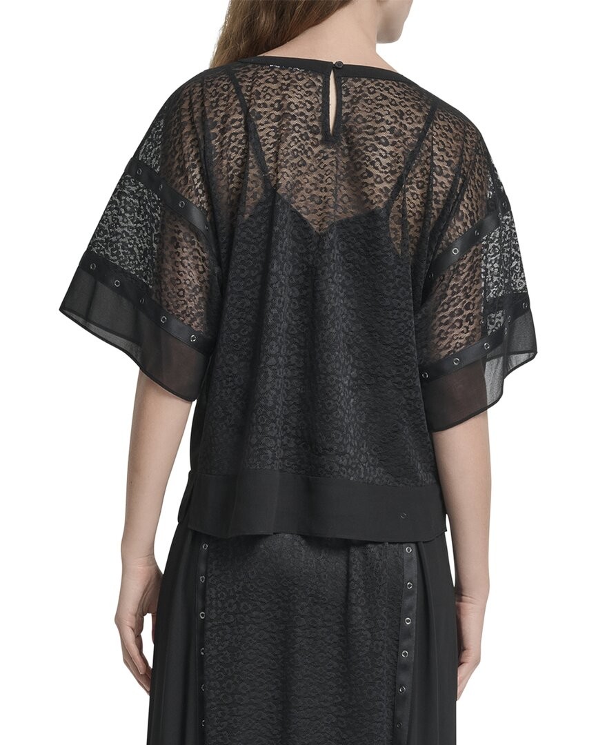 Dkny Leopard Overlay Top Women’s
