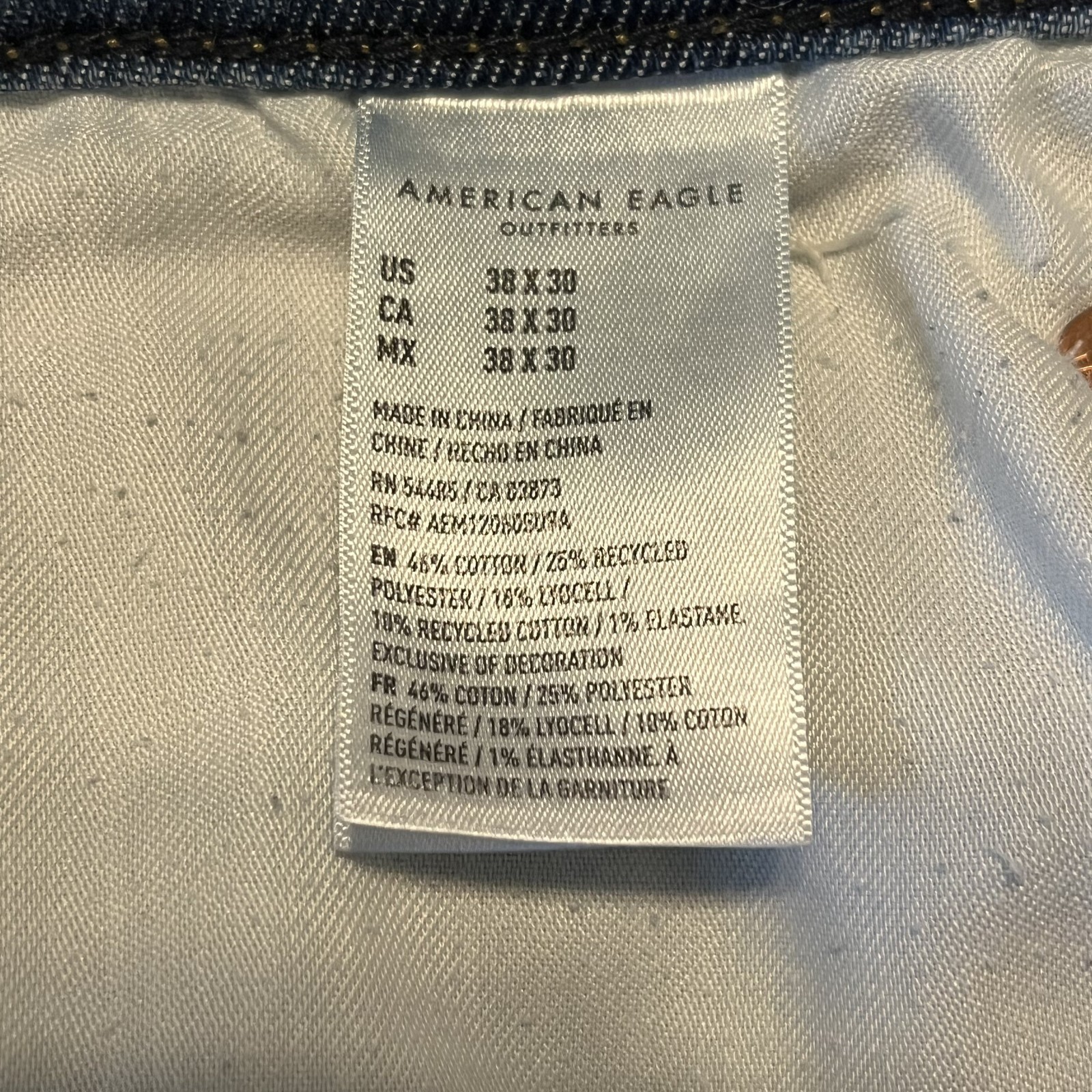 American Eagle Airflex Original Straight Denim Jeans Mens