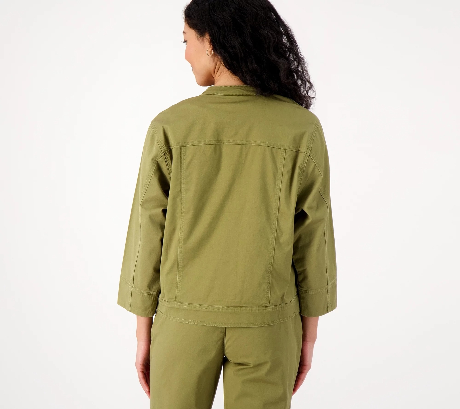 Laurie Felt Lightweight Chino Jacket Martini Olive S New
