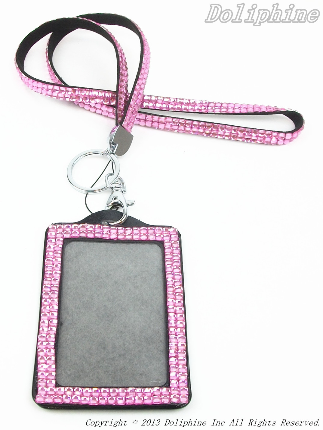Wholesale Multi-Colored Rhinestone Neck Bling LANYARD with Vertical ID Badge