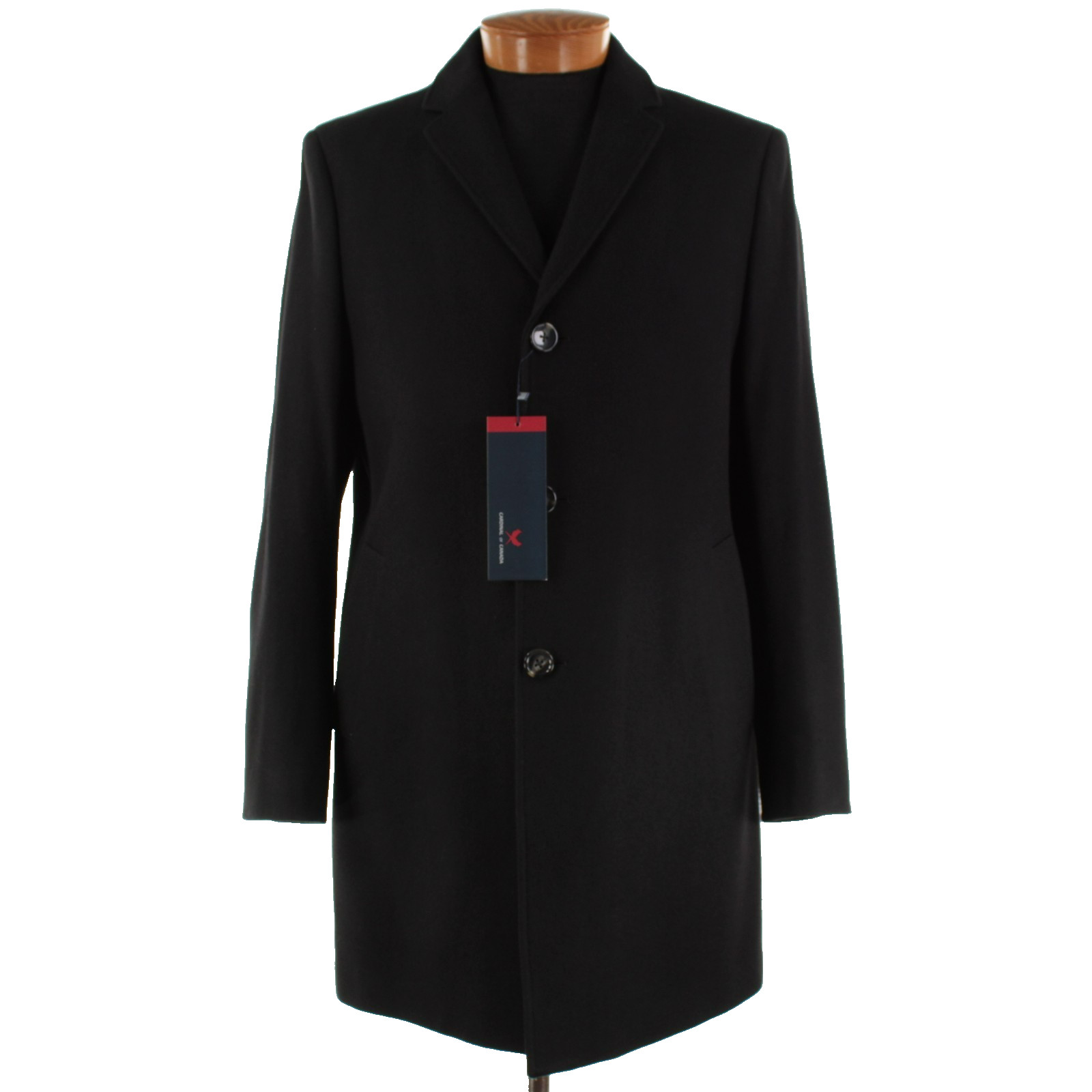 Cardinal of Canada NWT Wool Blend Top Coat Size 42R US In Solid Black