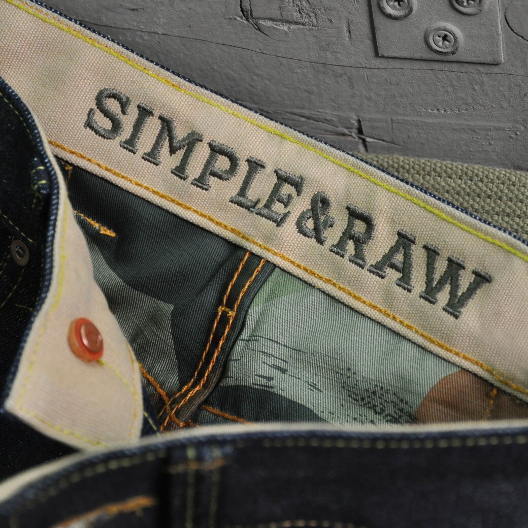 Simple&Raw Foresta 16oz. Orange Selvedge Men’s Jeans Slim Straight Fit