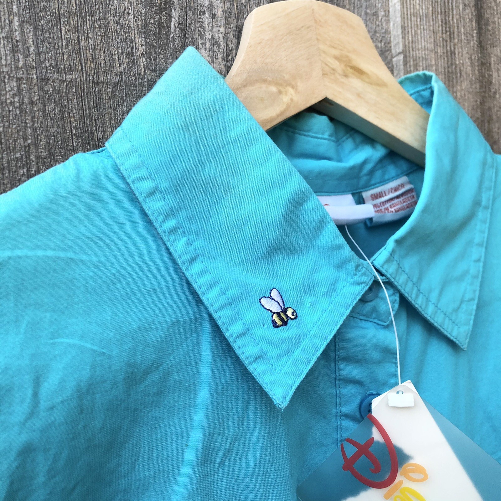 VTG Disney Winnie The Pooh Sleeveless Button up Shirt size Small NOS defect New