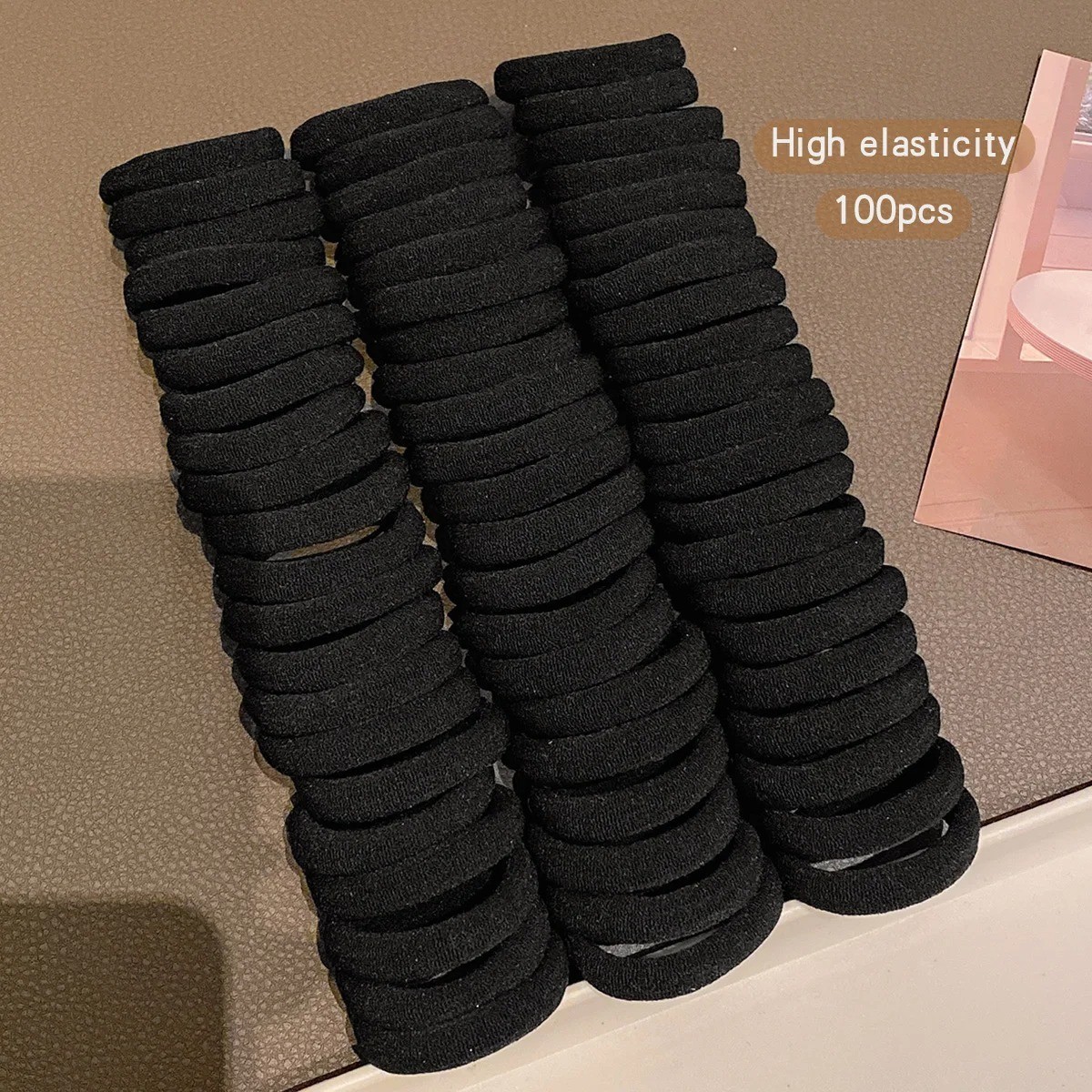 50/100pcs Colorful Hair Ties Korean Style Trendy Colorful Comfort Hair Accessori