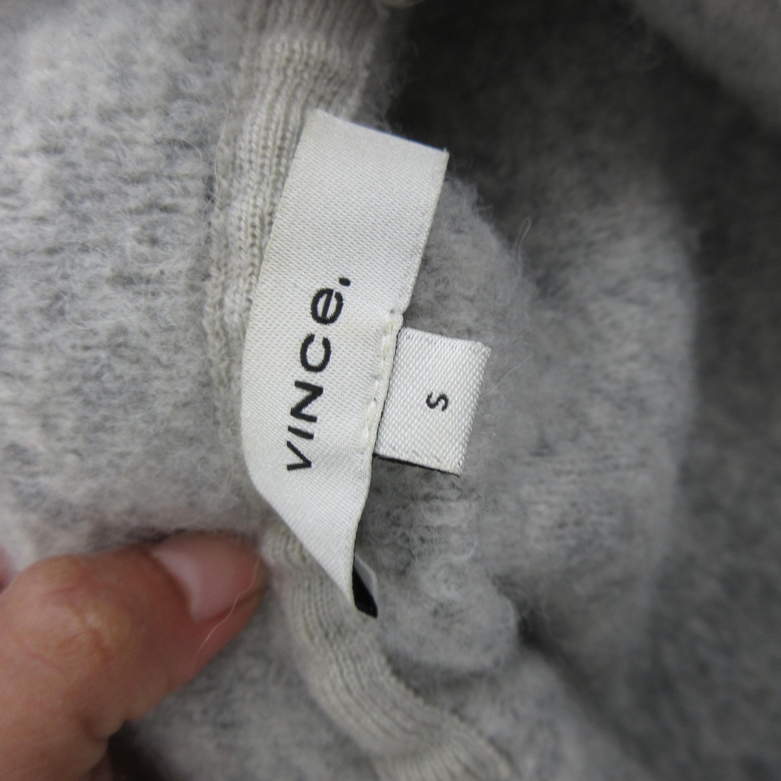 Vince Coatigan Womens Small Gray Merino Wool Alpaca Knit Open Front Pockets
