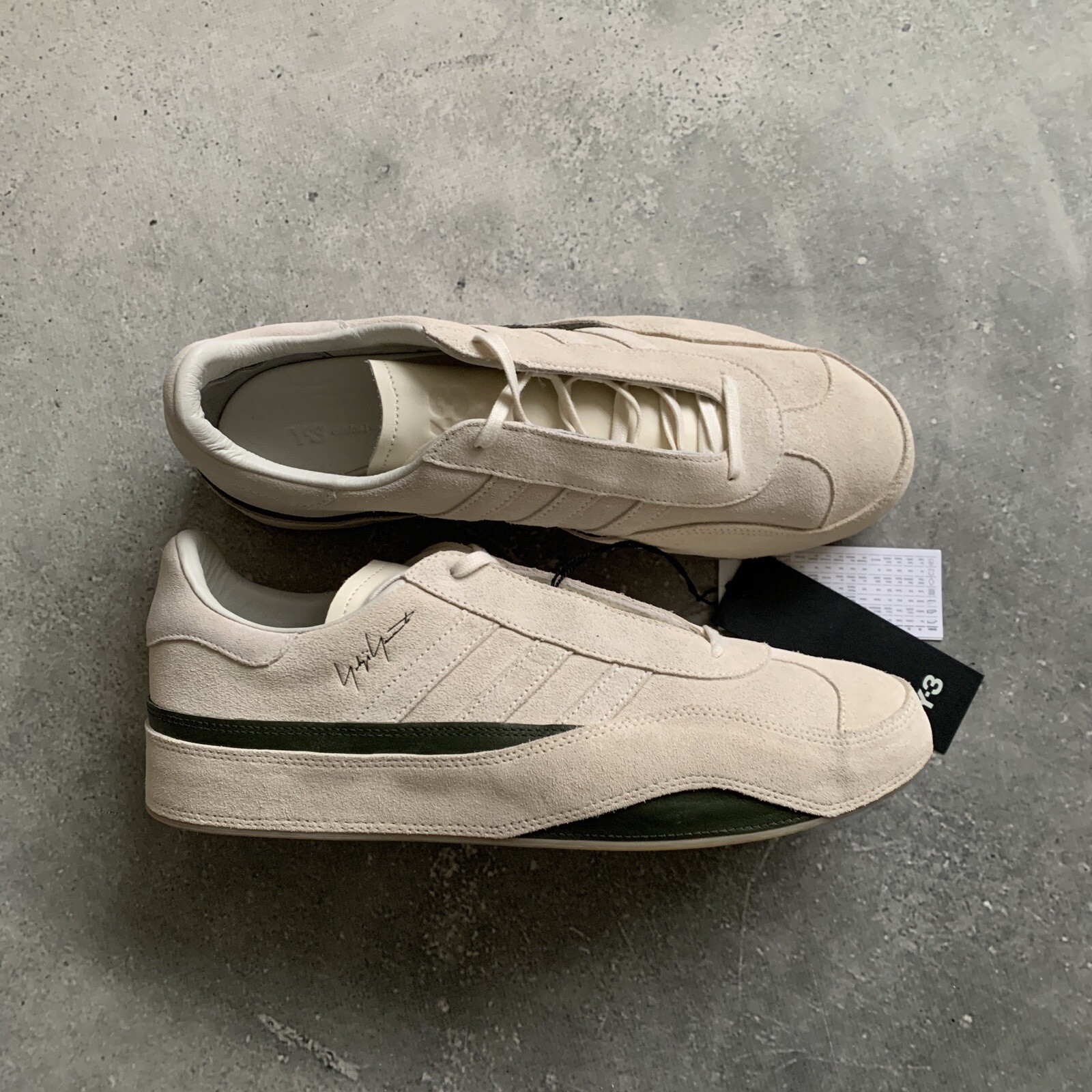 YOHJI YAMAMOTO Y-3 GAZELLE SNEAKERS BEIGE WOMEN’S SIZE US 6 UK 4 1/2 EU 37 1/3