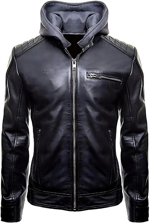 Mens Black Batman Leather Jacket Arkham Bruce Wayne Bat Logo Cosplay Biker Coat