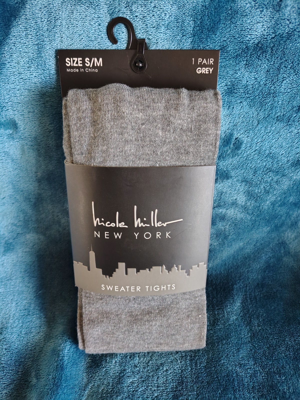 Nicole Miller Women’s Opaque Sweater Tights Size (Gray) Size S/M