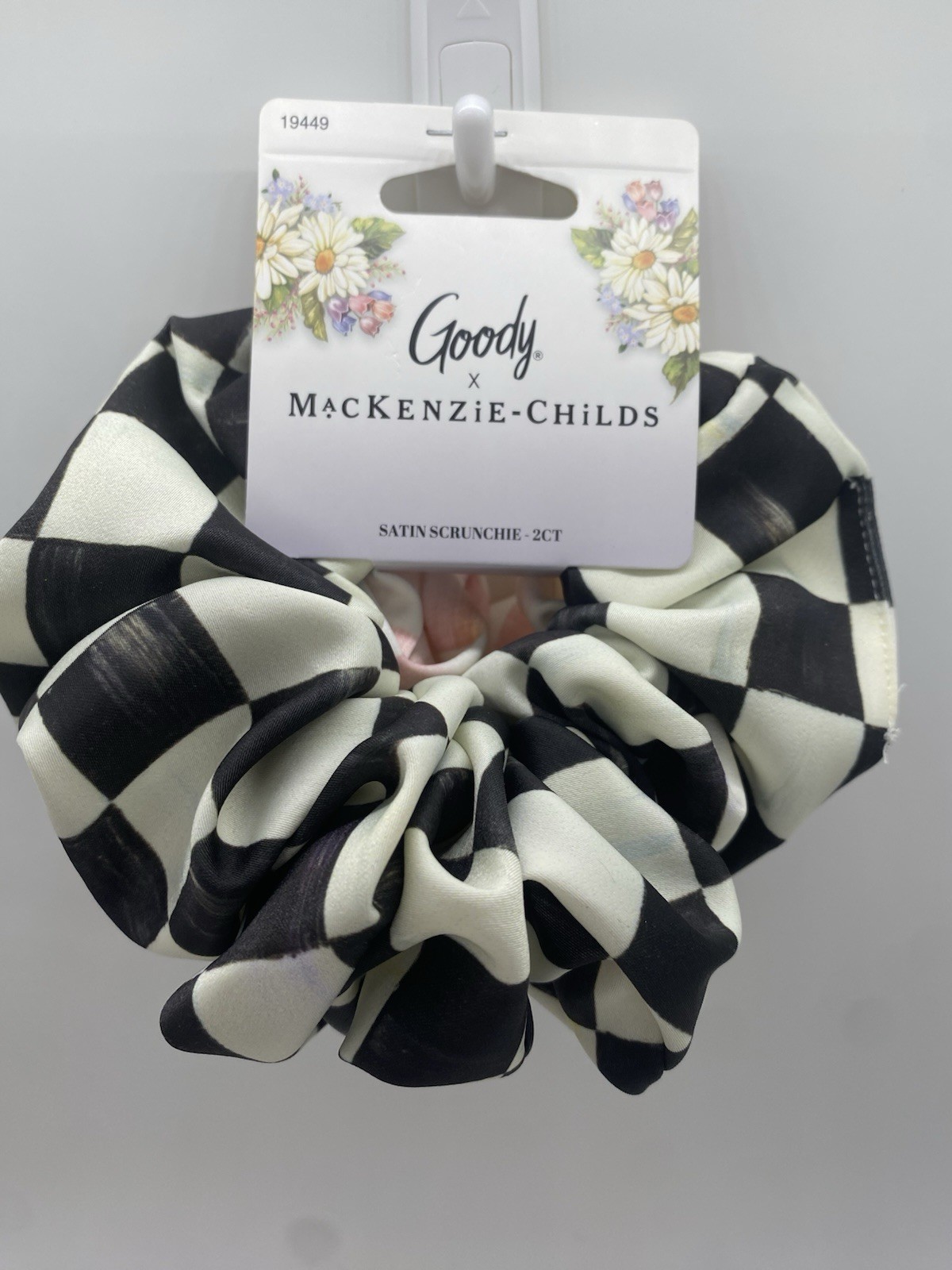 Goody x MacKenzie-Childs Scrunchie Set Hair Accessories, Black, White & Pink