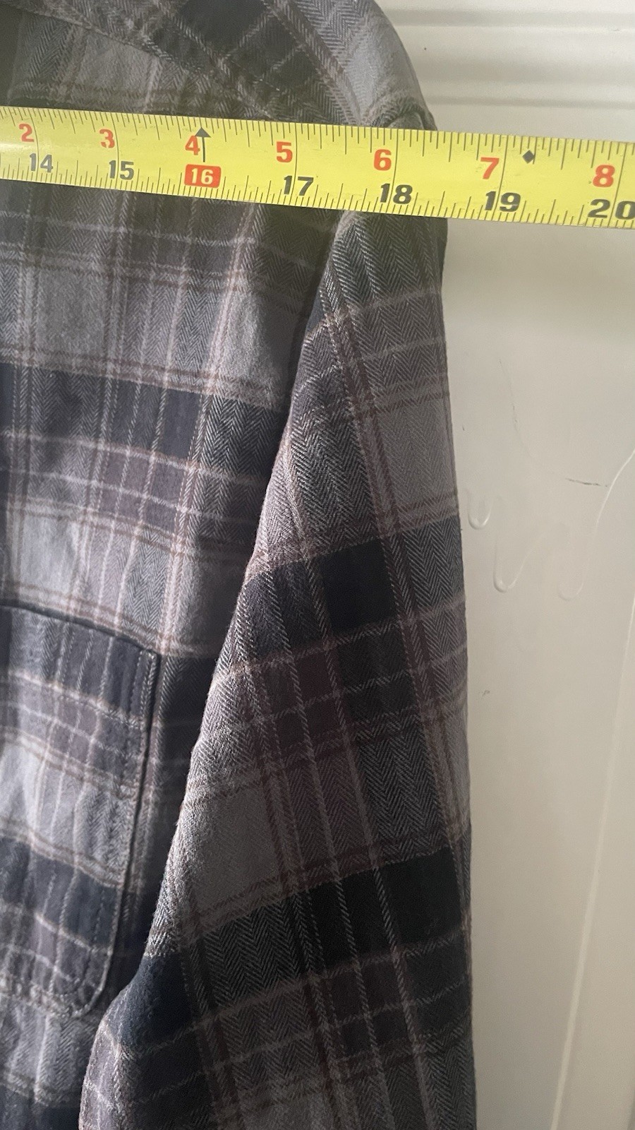 Weatherproof Vintage XL Gray/Black Plaid Flannel LS Button-Up Shirt