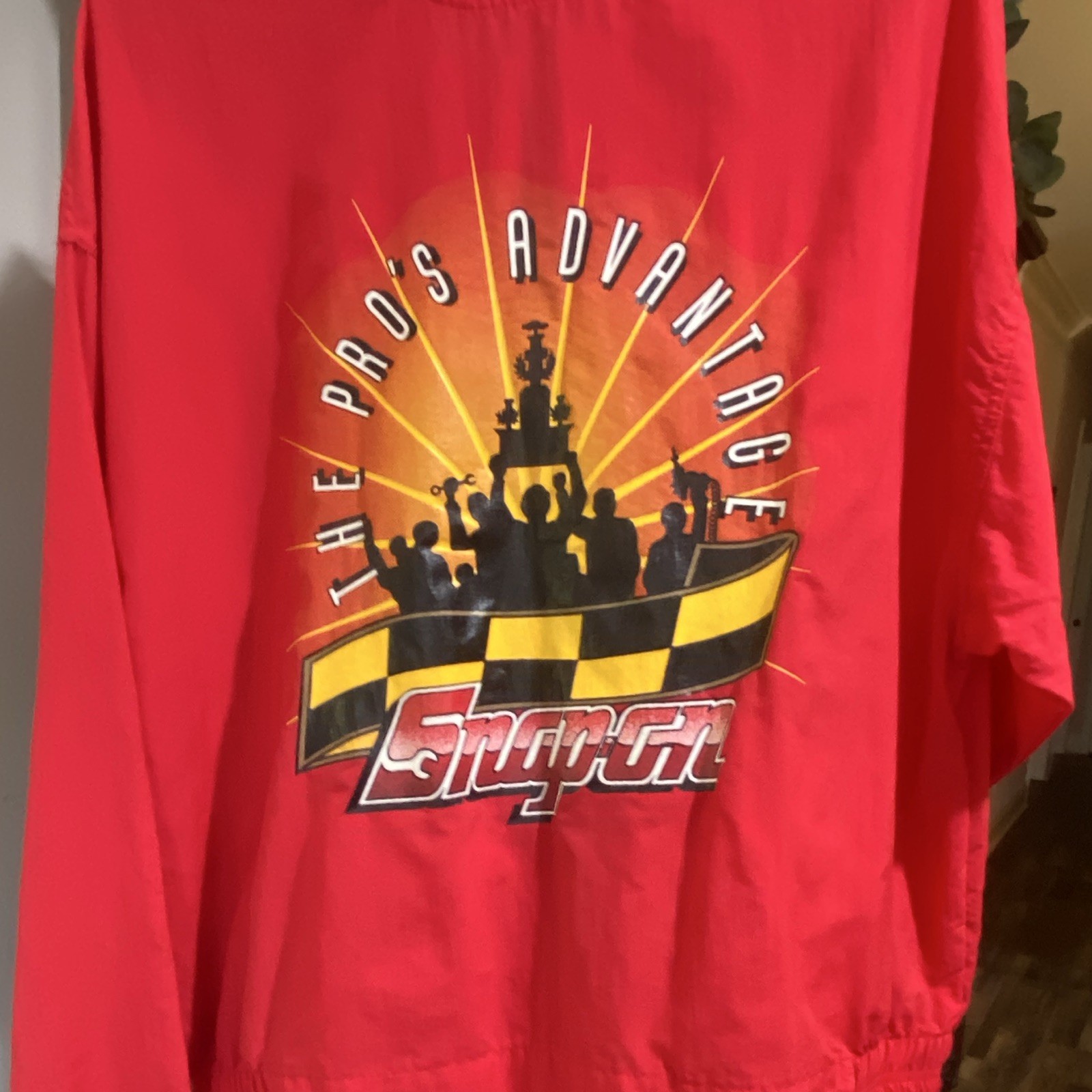 Snap-On Men’s Red Full Zip Lined Jacket Embroidered Logo Size L.