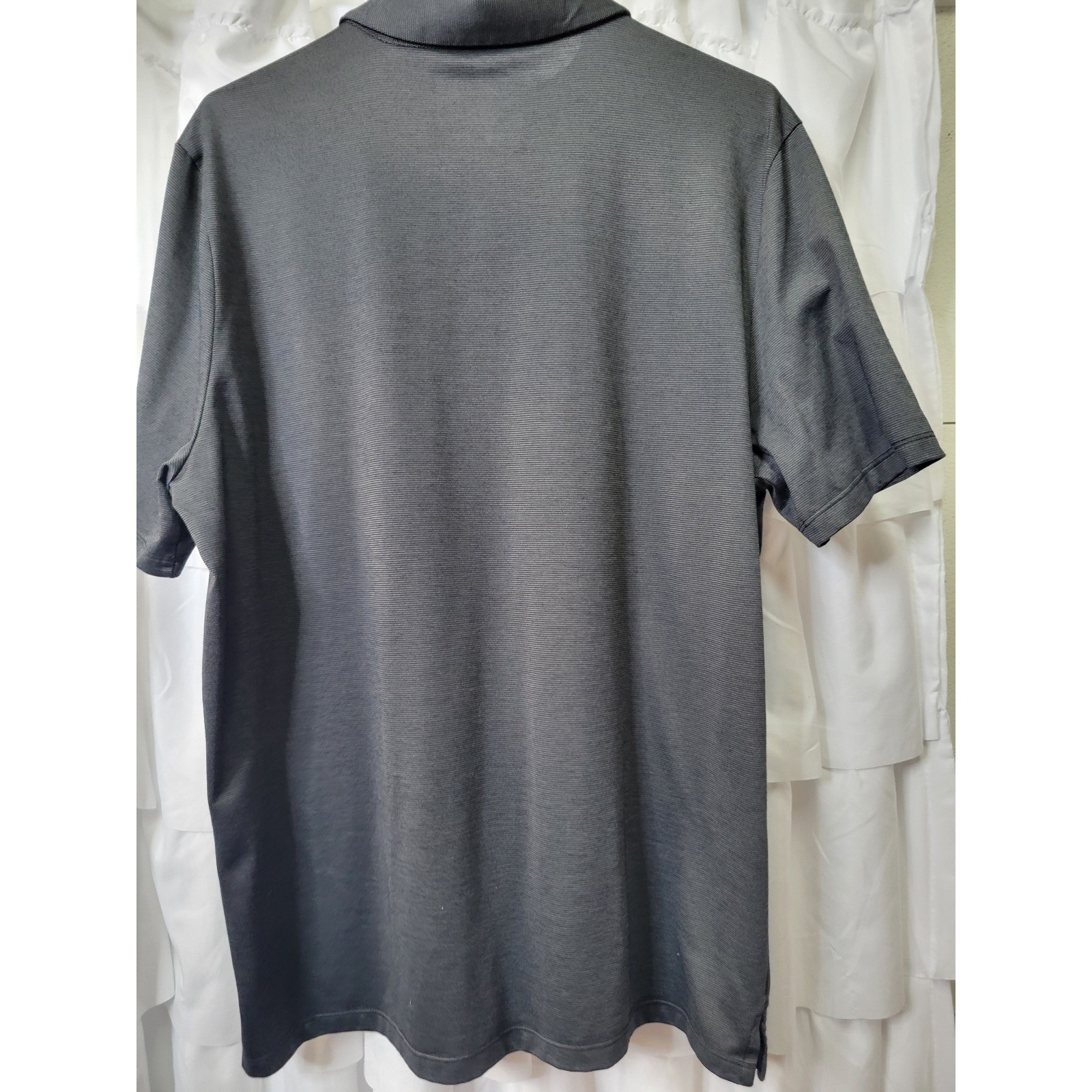 Modern Ambition Mens Large Gray Technical Short Sleeve Polo Shirt Charcoal L 524